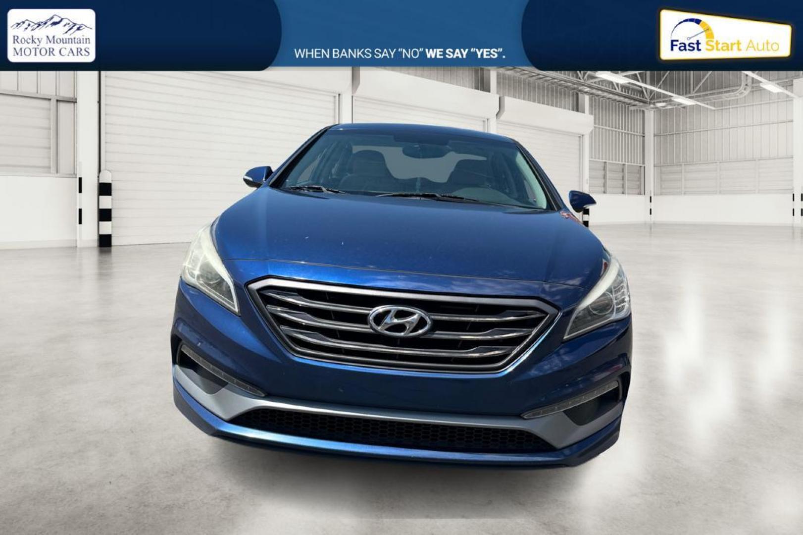 2016 Blue Hyundai Sonata Sport (5NPE34AF8GH) with an 2.4L L4 DOHC 16V engine, 6A transmission, located at 767 S State Road, Pleasant Grove, UT, 84062, (801) 785-1058, 40.354839, -111.736687 - Photo#9