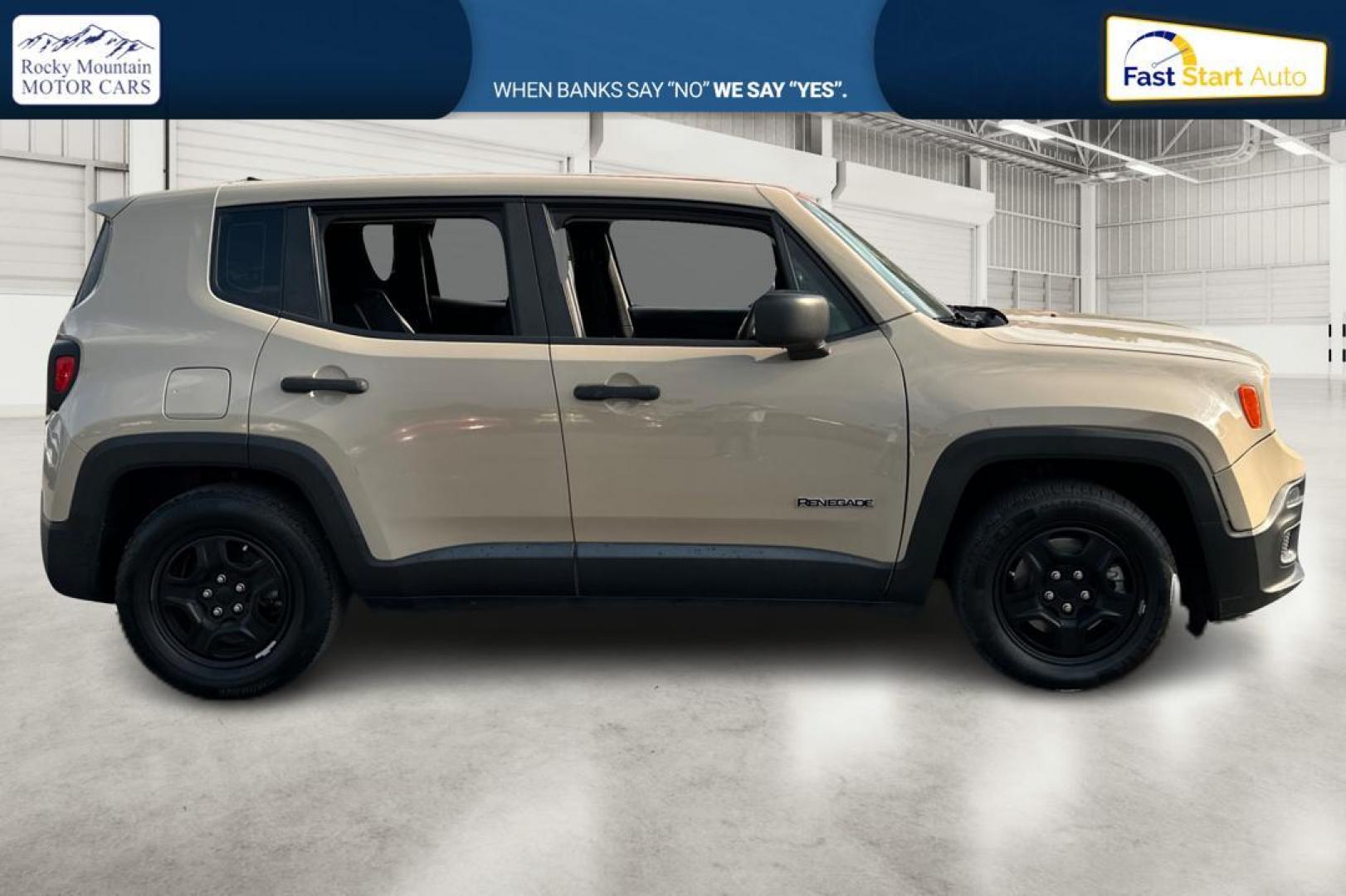 2016 Tan Jeep Renegade Sport FWD (ZACCJAAW3GP) with an 1.4L L4 DOHC 16V TURBO engine, 6M transmission, located at 767 S State Road, Pleasant Grove, UT, 84062, (801) 785-1058, 40.354839, -111.736687 - Photo#1