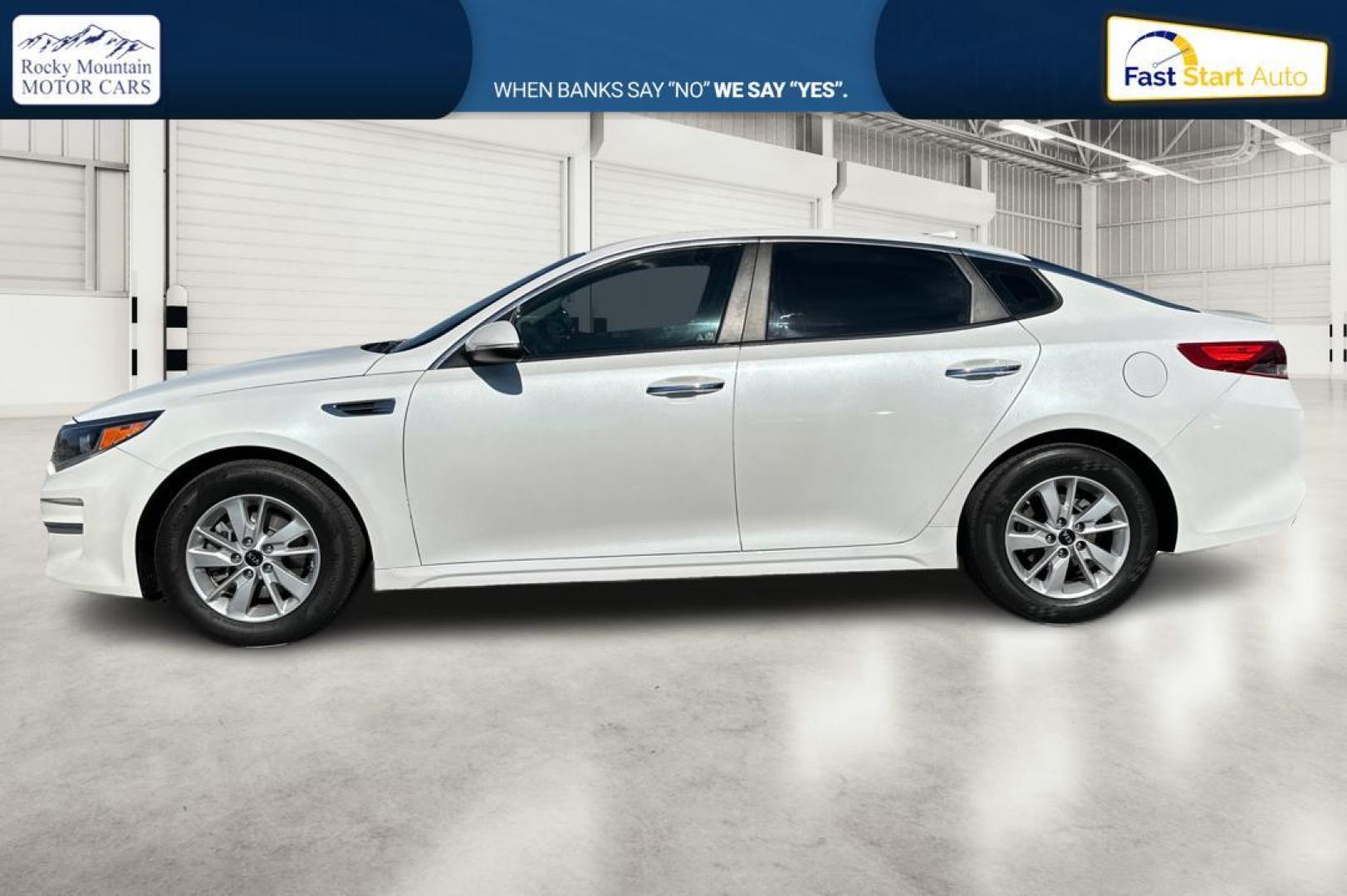 2016 White Kia Optima LX (KNAGT4L34G5) with an 2.4L L4 DOHC 16V engine, 6A transmission, located at 7755 State Street, Midvale, UT, 84047, (801) 753-9063, 40.610329, -111.890656 - Photo#5