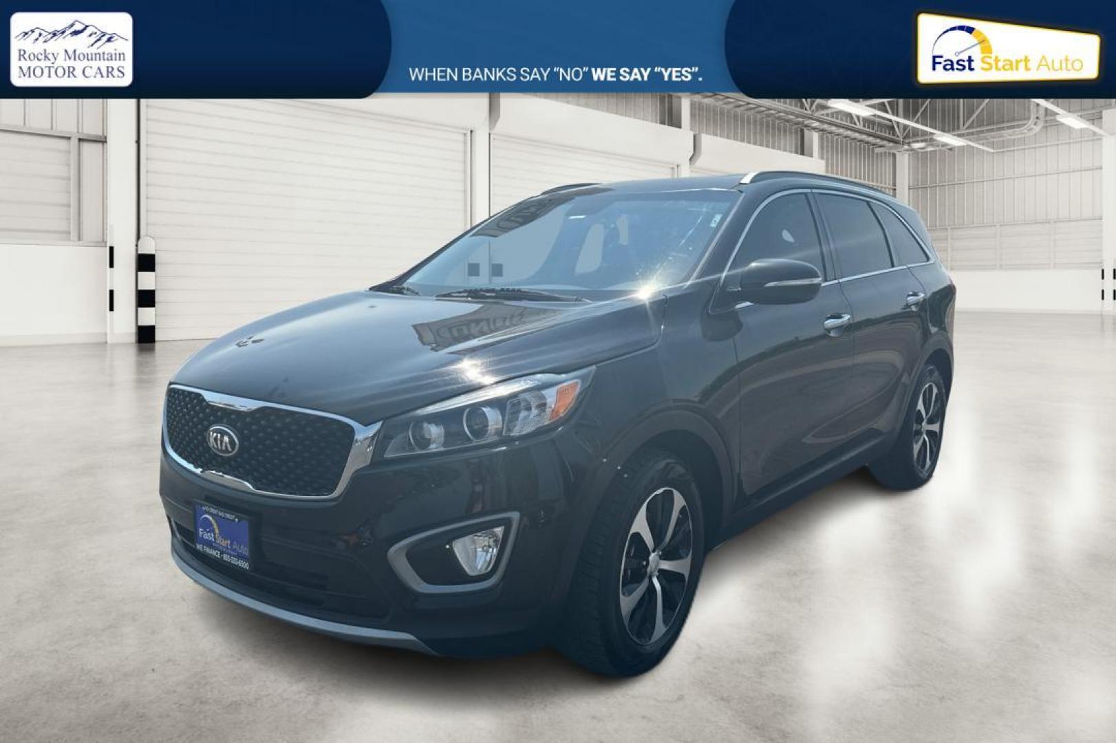 2016 Black Kia Sorento EX 2WD (5XYPH4A19GG) with an 2.4L L4 DOHC 16V engine, 6-Speed Automatic transmission, located at 7755 State Street, Midvale, UT, 84047, (801) 753-9063, 40.610329, -111.890656 - Photo#8