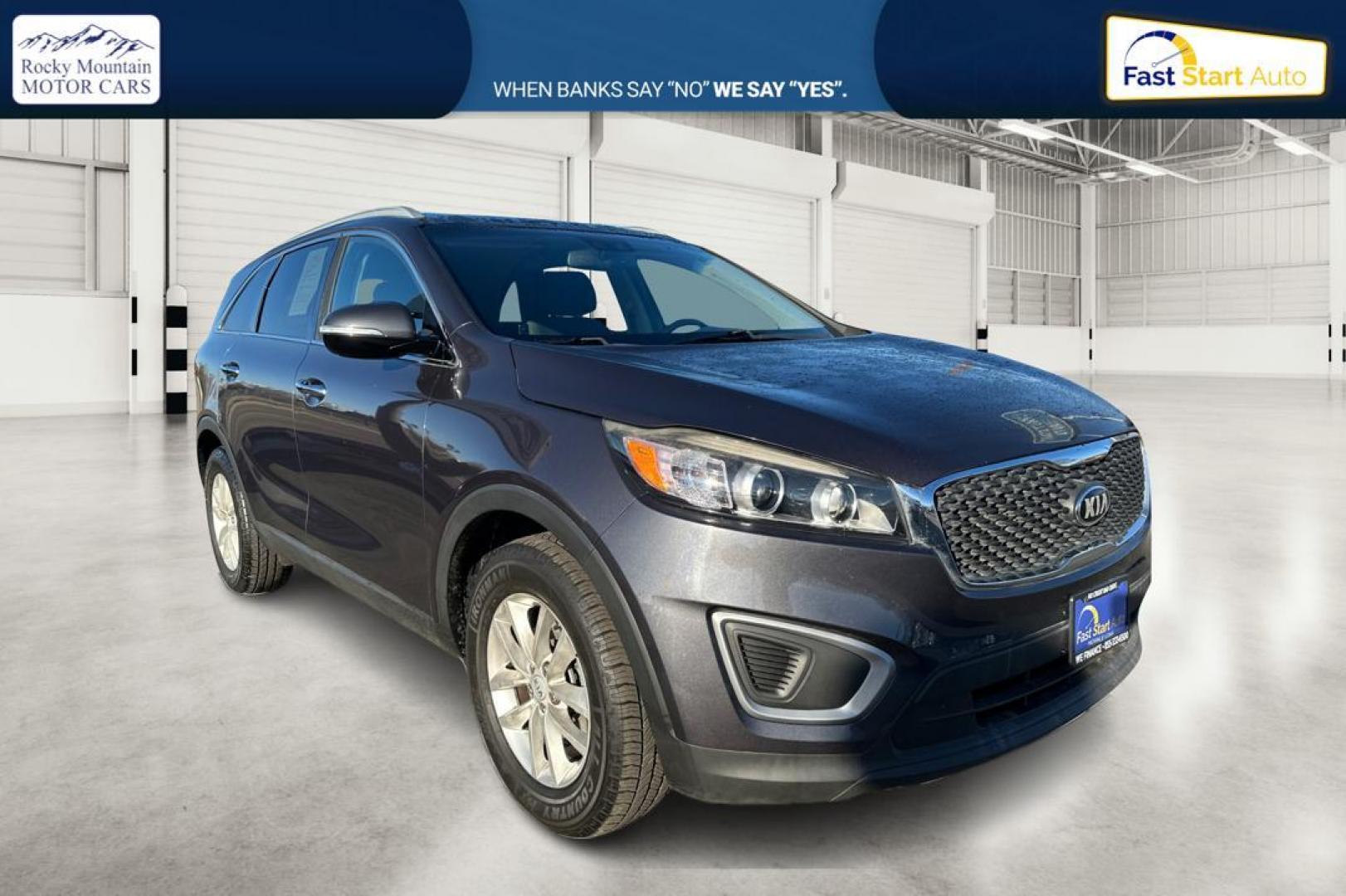 2016 Gray Kia Sorento LX 2WD (5XYPG4A30GG) with an 2.4L L4 DOHC 16V engine, 6-Speed Automatic transmission, located at 344 S Washington Blvd, Ogden, UT, 84404, (801) 399-1799, 41.255482, -111.970848 - Photo#0