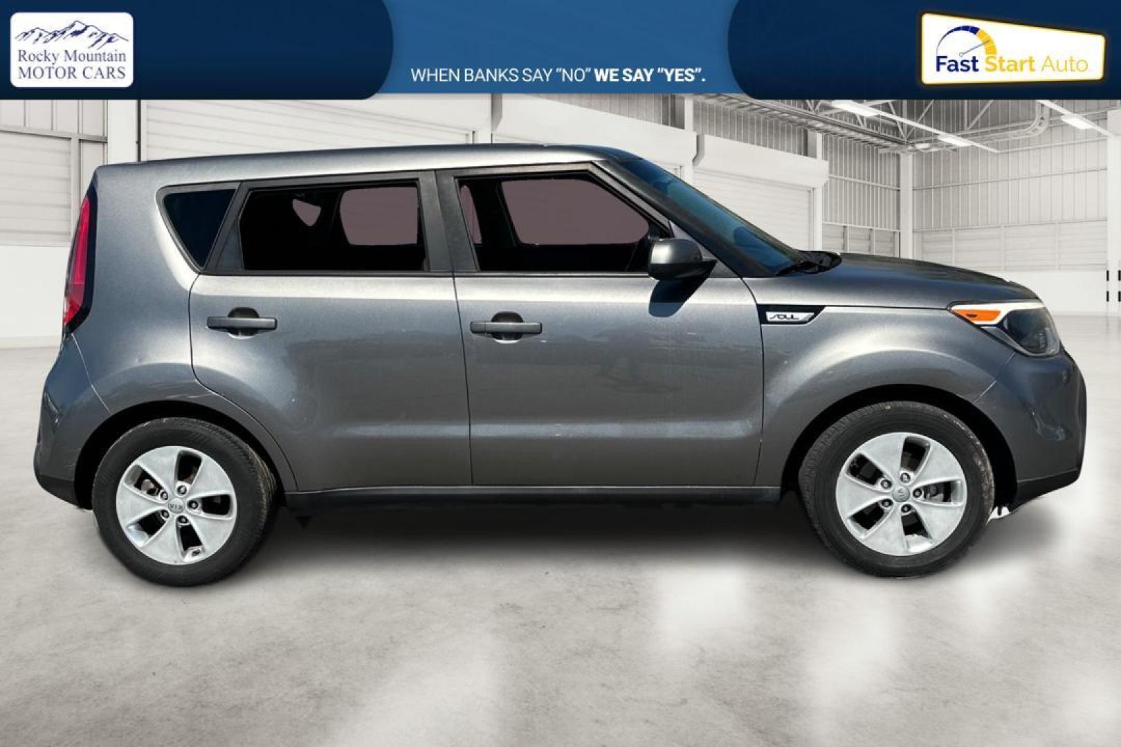 2016 Gray Kia Soul Base 6A (KNDJN2A24G7) with an 1.6L L4 DOHC 16V engine, 6A transmission, located at 767 S State Road, Pleasant Grove, UT, 84062, (801) 785-1058, 40.354839, -111.736687 - Photo#1