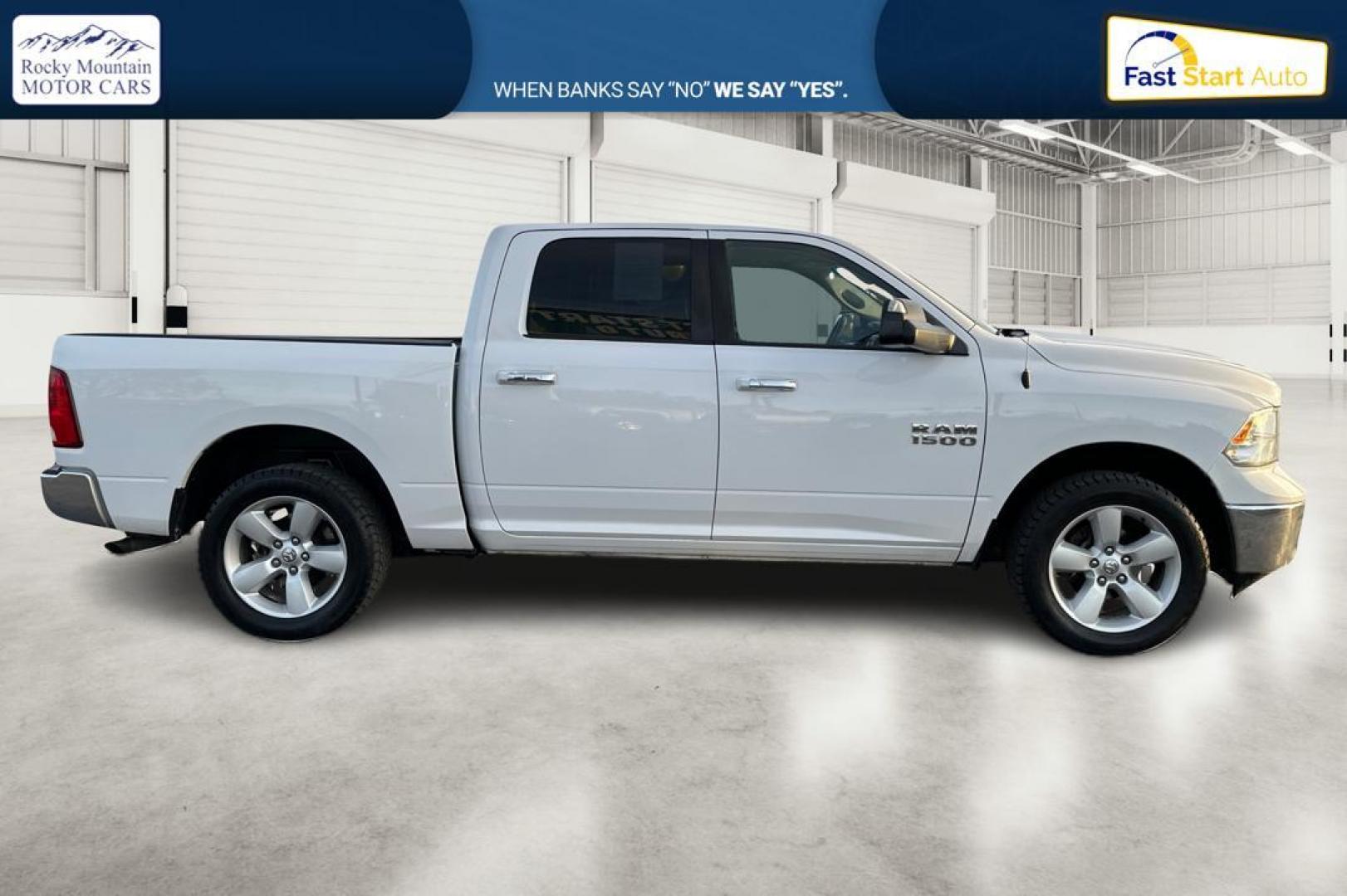 2016 White RAM 1500 SLT Crew Cab SWB 4WD (1C6RR7LG3GS) with an 3.6L V6 DOHC 24V FFV engine, 6A transmission, located at 767 S State Road, Pleasant Grove, UT, 84062, (801) 785-1058, 40.354839, -111.736687 - Photo#1