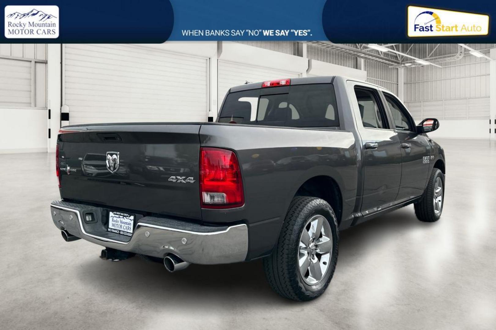 2016 Gray RAM 1500 SLT Crew Cab SWB 4WD (1C6RR7LT0GS) with an 5.7L V8 OHV 16V engine, 6A transmission, located at 767 S State Road, Pleasant Grove, UT, 84062, (801) 785-1058, 40.354839, -111.736687 - Photo#2