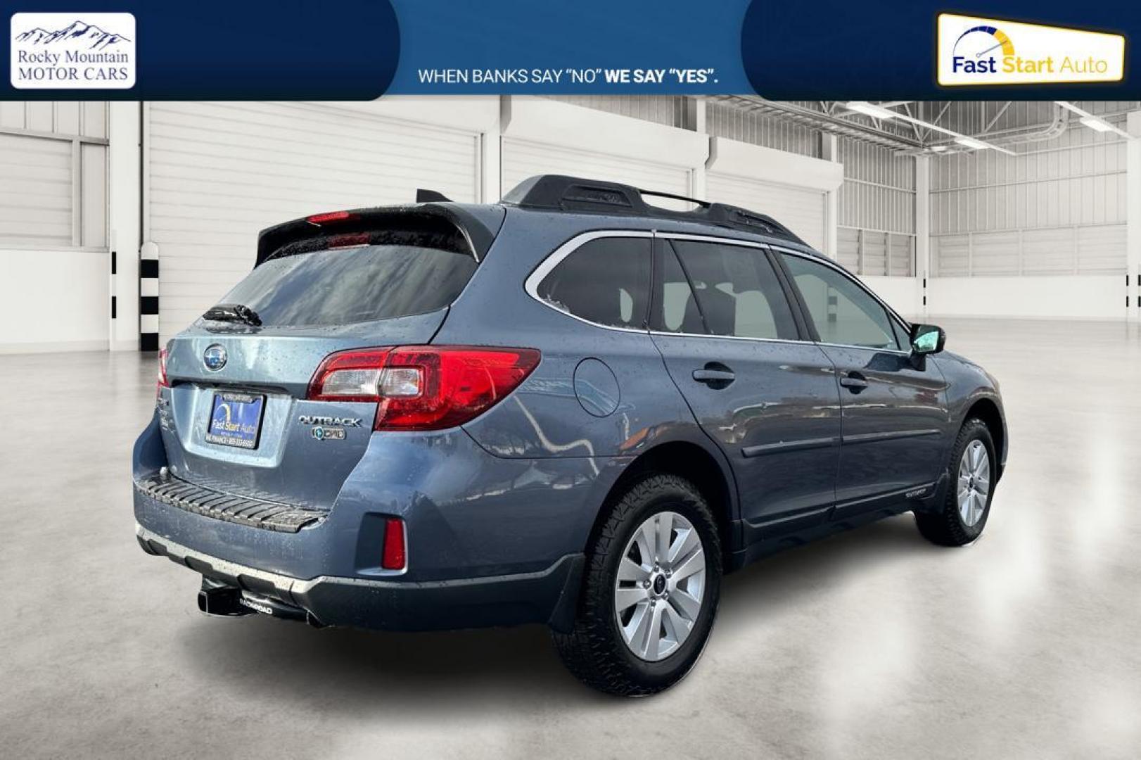 2016 Blue Subaru Outback 2.5i Premium (4S4BSBFC7G3) with an 2.5L H4 DOHC 16V engine, CVT transmission, located at 344 S Washington Blvd, Ogden, UT, 84404, (801) 399-1799, 41.255482, -111.970848 - Photo#2