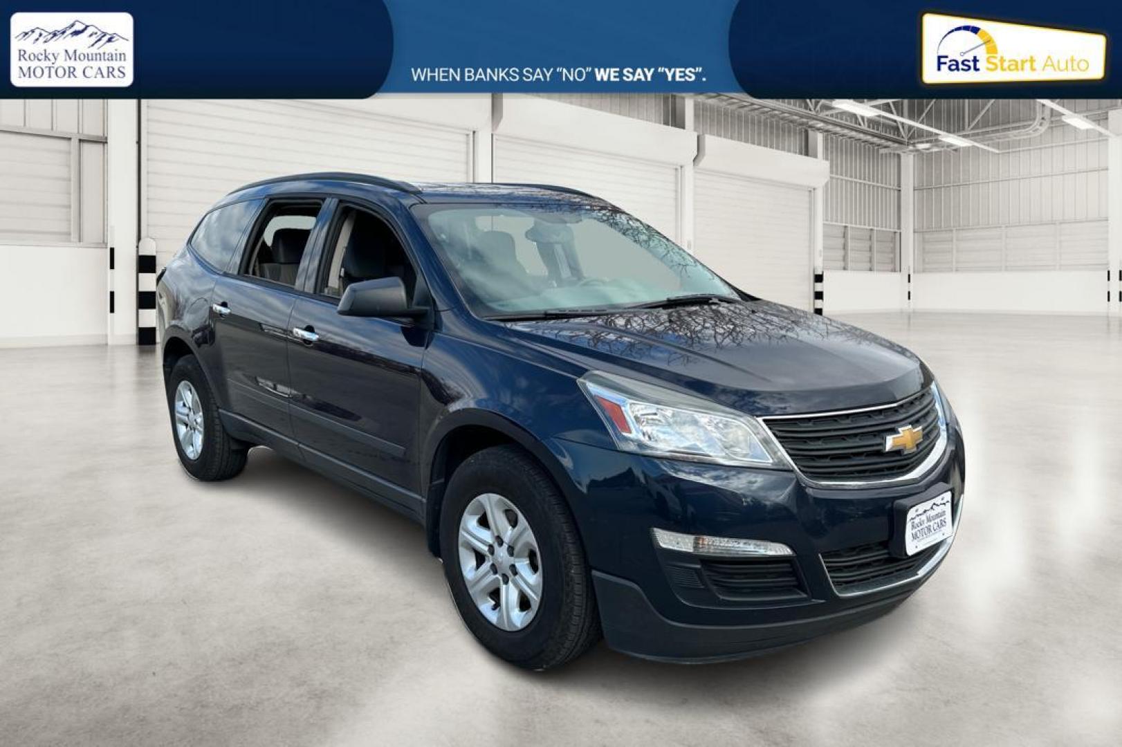 2017 Blue Chevrolet Traverse LS FWD (1GNKRFKD3HJ) with an 3.6L V6 DOHC 24V engine, 6A transmission, located at 767 S State Road, Pleasant Grove, UT, 84062, (801) 785-1058, 40.354839, -111.736687 - Photo#0