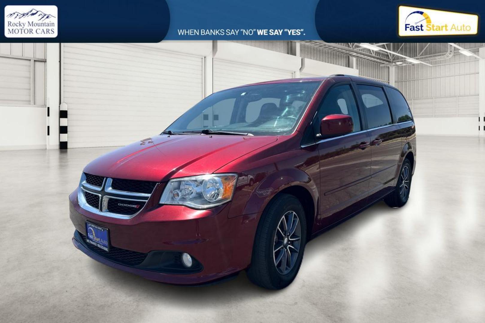 2017 Red Dodge Grand Caravan SXT (2C4RDGCG0HR) with an 3.6L V6 DOHC 24V engine, 6A transmission, located at 7755 State Street, Midvale, UT, 84047, (801) 753-9063, 40.610329, -111.890656 - Photo#6