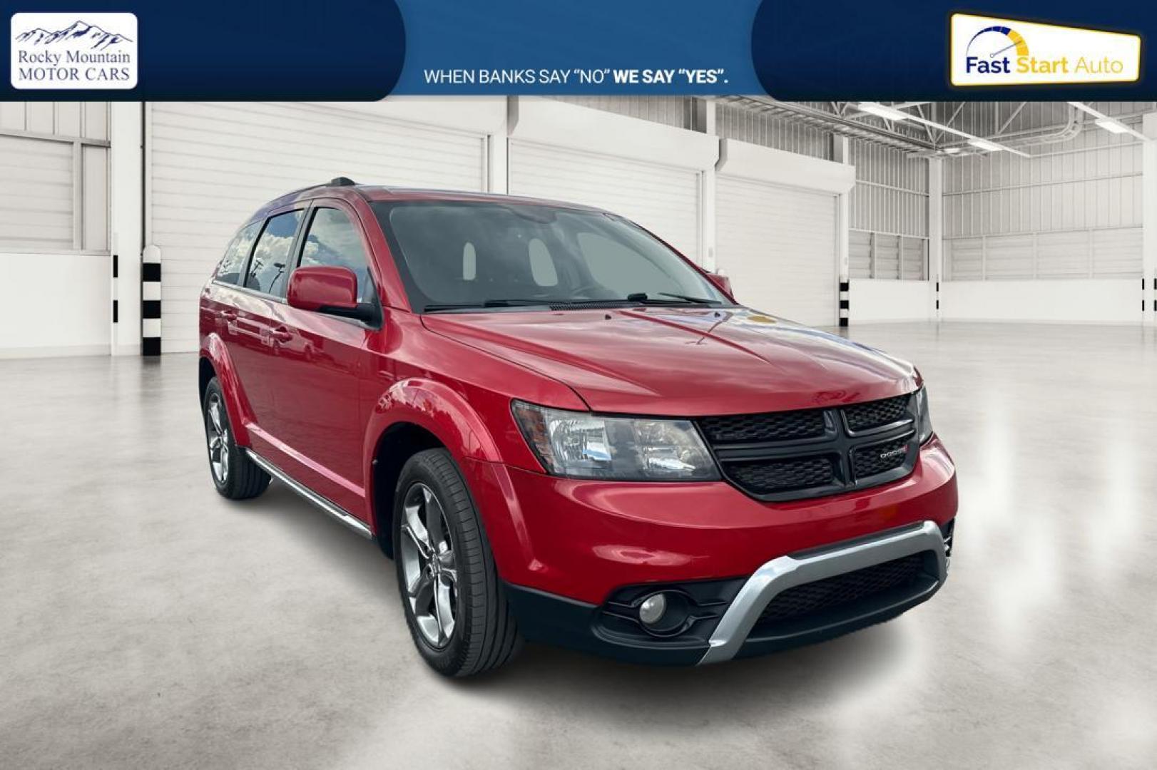 2017 Red Dodge Journey Crossroad Plus FWD (3C4PDCGG8HT) with an 3.6L V6 DOHC 24V engine, 4A transmission, located at 7755 State Street, Midvale, UT, 84047, (801) 753-9063, 40.610329, -111.890656 - Photo#0