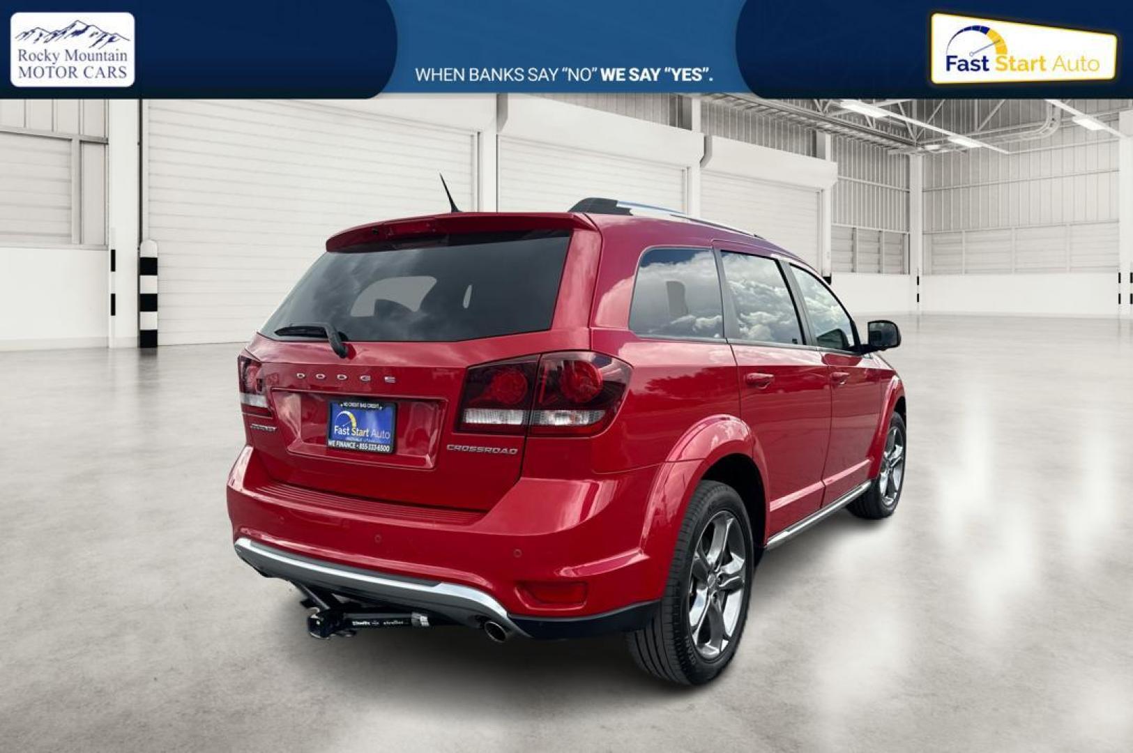 2017 Red Dodge Journey Crossroad Plus FWD (3C4PDCGG8HT) with an 3.6L V6 DOHC 24V engine, 4A transmission, located at 7755 State Street, Midvale, UT, 84047, (801) 753-9063, 40.610329, -111.890656 - Photo#2