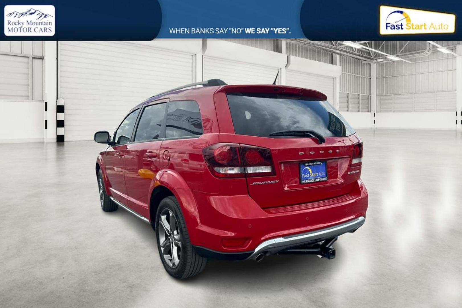 2017 Red Dodge Journey Crossroad Plus FWD (3C4PDCGG8HT) with an 3.6L V6 DOHC 24V engine, 4A transmission, located at 7755 State Street, Midvale, UT, 84047, (801) 753-9063, 40.610329, -111.890656 - Photo#4