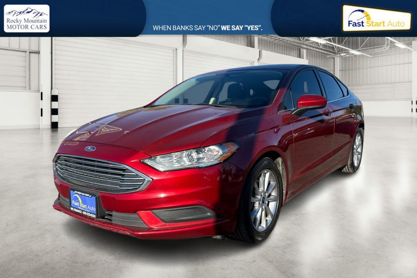 2017 Red Ford Fusion SE (3FA6P0H79HR) with an 2.5L L4 DOHC 16V engine, 6A transmission, located at 7755 State Street, Midvale, UT, 84047, (801) 753-9063, 40.610329, -111.890656 - Photo#8