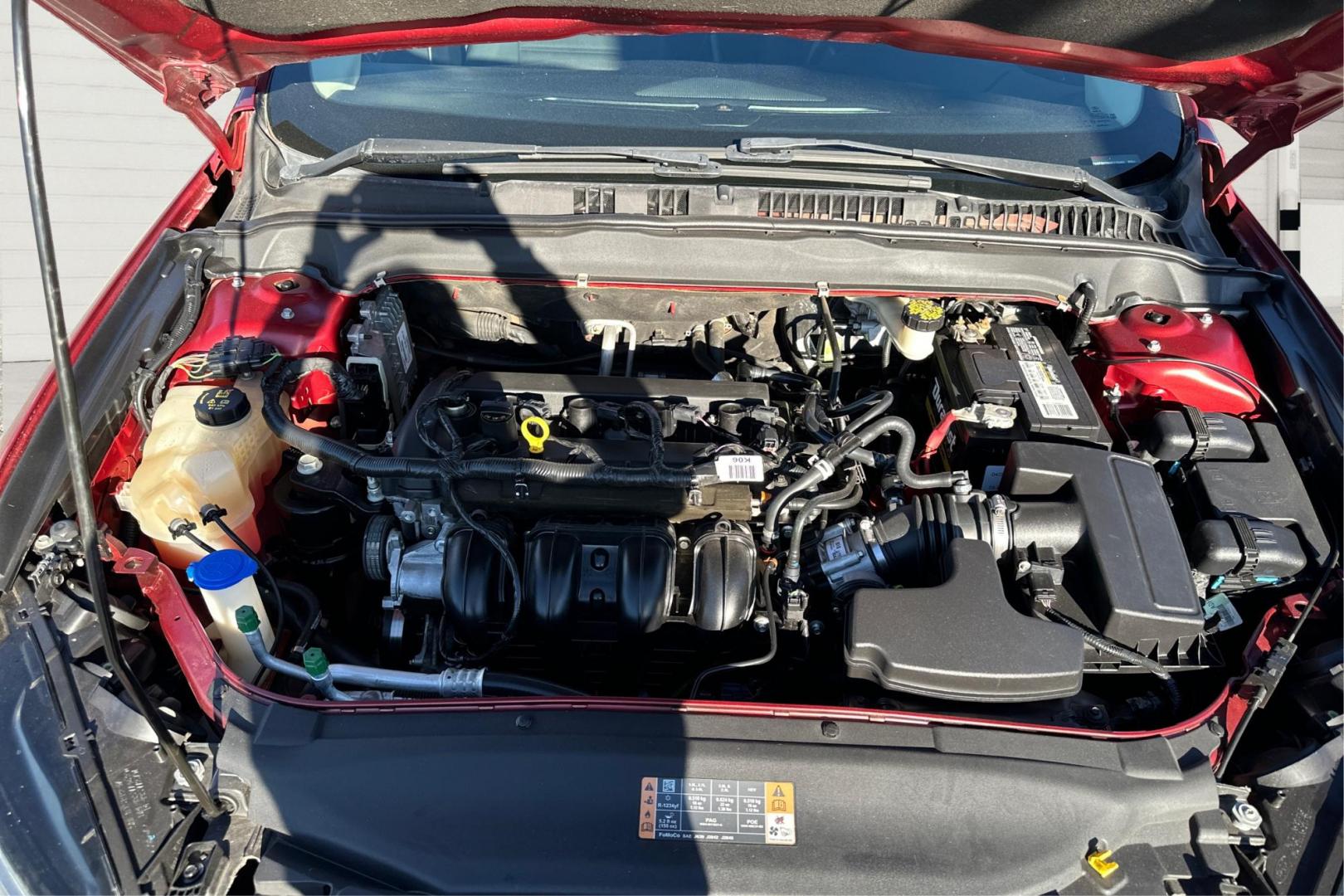 2017 Red Ford Fusion SE (3FA6P0H79HR) with an 2.5L L4 DOHC 16V engine, 6A transmission, located at 7755 State Street, Midvale, UT, 84047, (801) 753-9063, 40.610329, -111.890656 - Photo#10