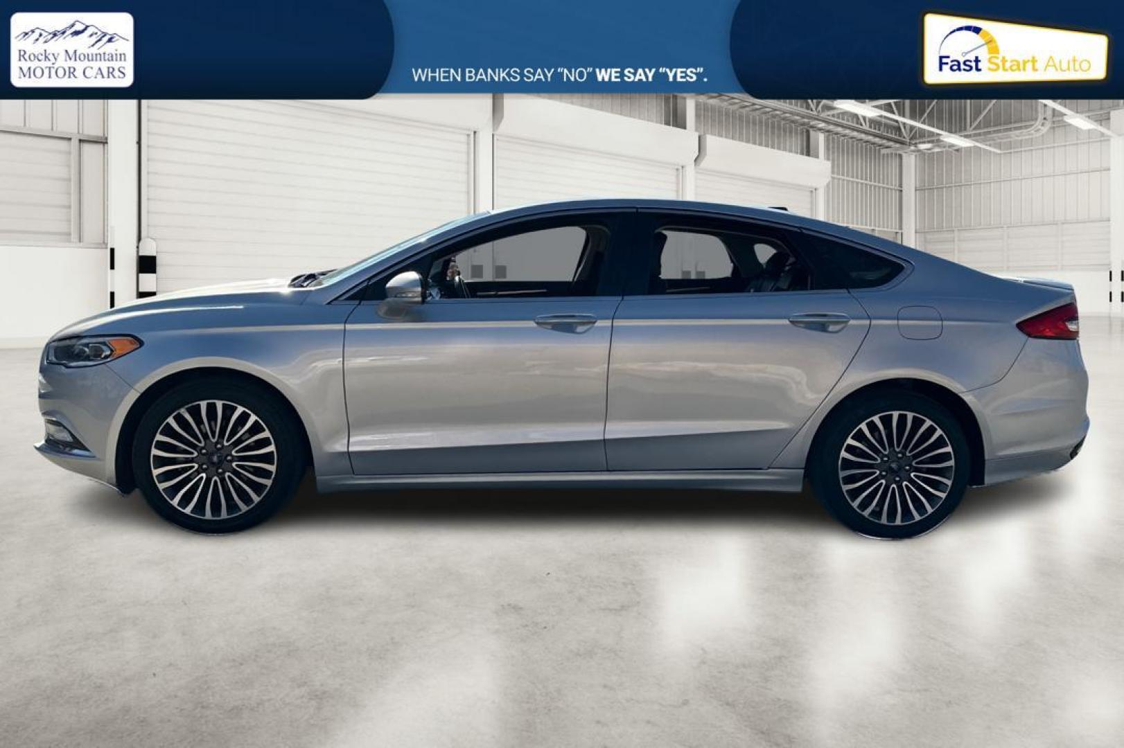 2017 Silver Ford Fusion Titanium (3FA6P0K93HR) with an 2.0L L4 DOHC 16V engine, 6A transmission, located at 7755 State Street, Midvale, UT, 84047, (801) 753-9063, 40.610329, -111.890656 - Photo#6