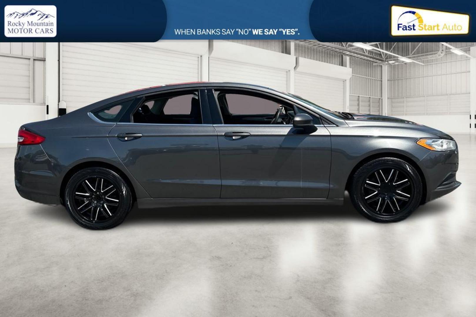 2017 Gray Ford Fusion SE (3FA6P0H76HR) with an 2.5L L4 DOHC 16V engine, 6A transmission, located at 7755 State Street, Midvale, UT, 84047, (801) 753-9063, 40.610329, -111.890656 - Photo#1