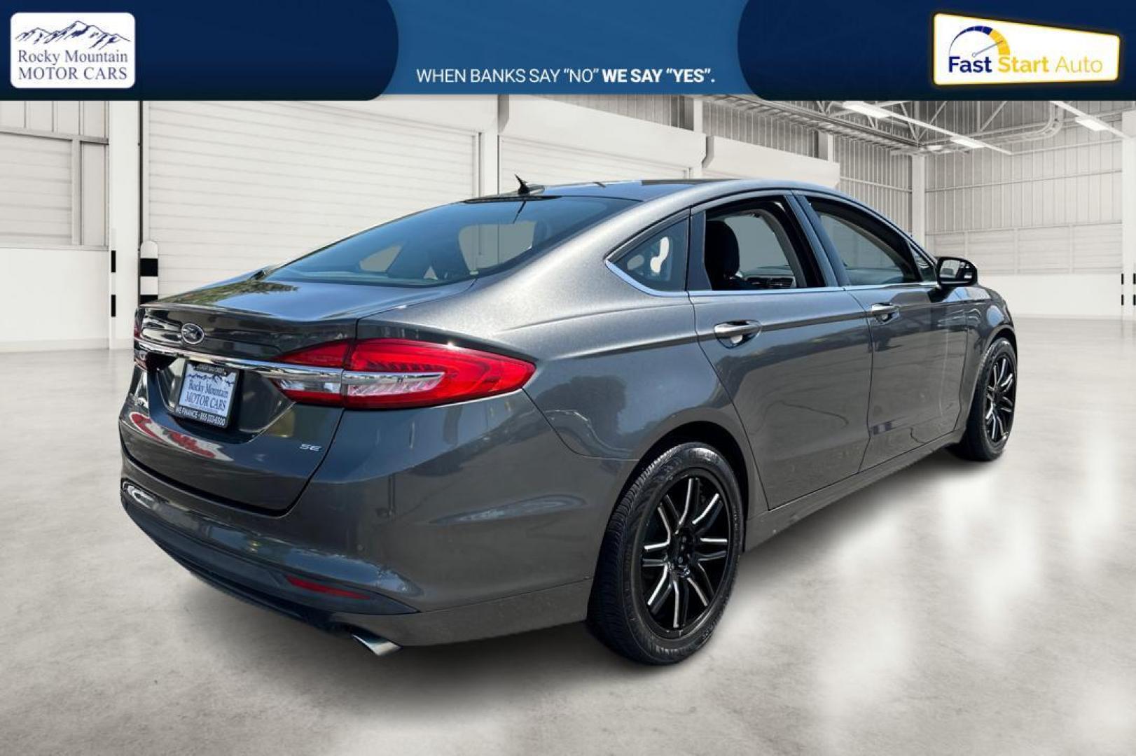 2017 Gray Ford Fusion SE (3FA6P0H76HR) with an 2.5L L4 DOHC 16V engine, 6A transmission, located at 7755 State Street, Midvale, UT, 84047, (801) 753-9063, 40.610329, -111.890656 - Photo#2