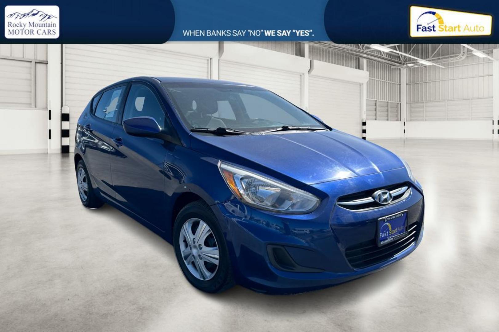 2017 Blue Hyundai Accent SE 5-Door 6A (KMHCT5AE5HU) with an 1.6L L4 DOHC 16V engine, 6A transmission, located at 344 S Washington Blvd, Ogden, UT, 84404, (801) 399-1799, 41.255482, -111.970848 - Photo#0