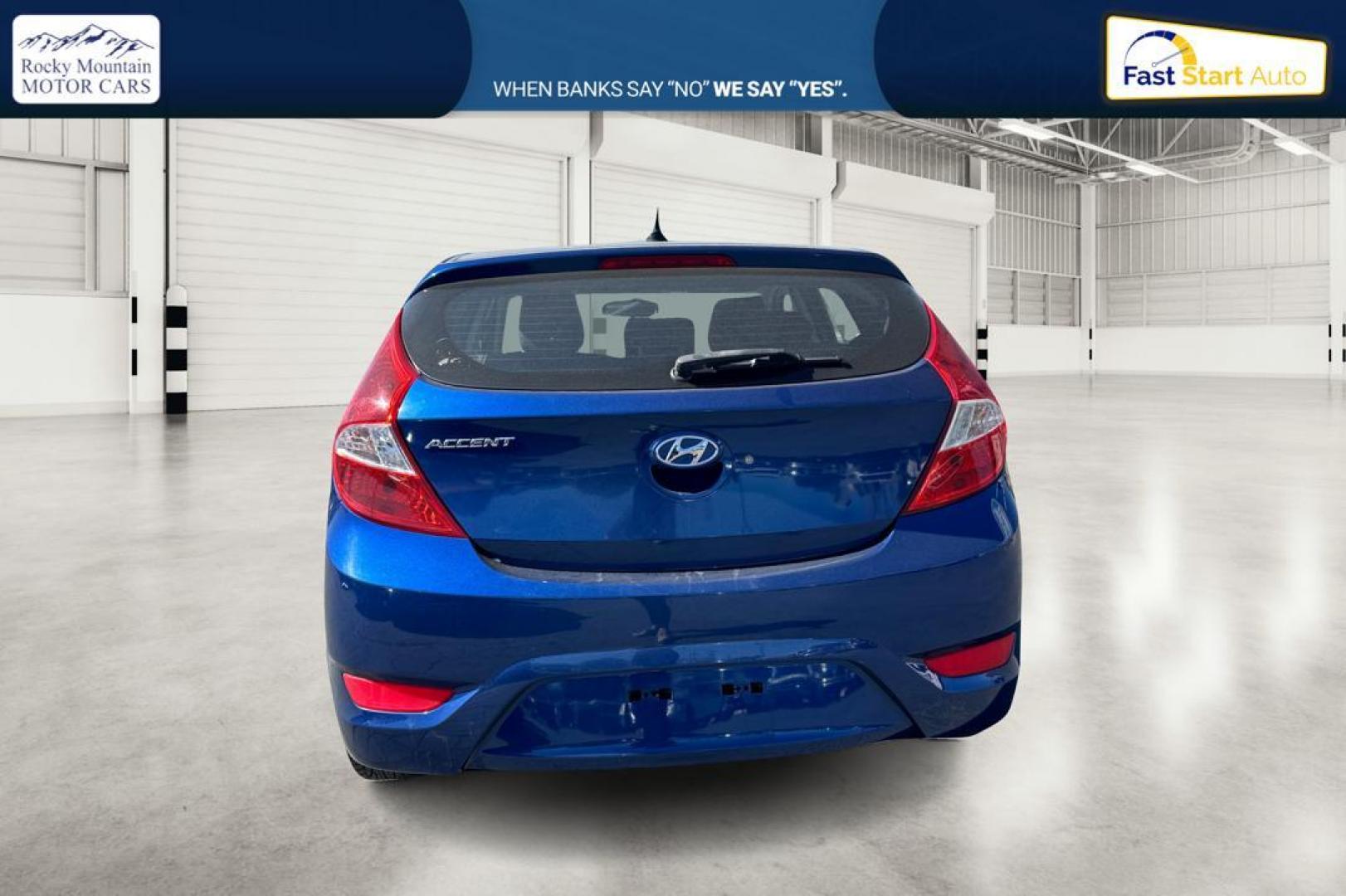 2017 Blue Hyundai Accent SE 5-Door 6A (KMHCT5AE5HU) with an 1.6L L4 DOHC 16V engine, 6A transmission, located at 344 S Washington Blvd, Ogden, UT, 84404, (801) 399-1799, 41.255482, -111.970848 - Photo#4