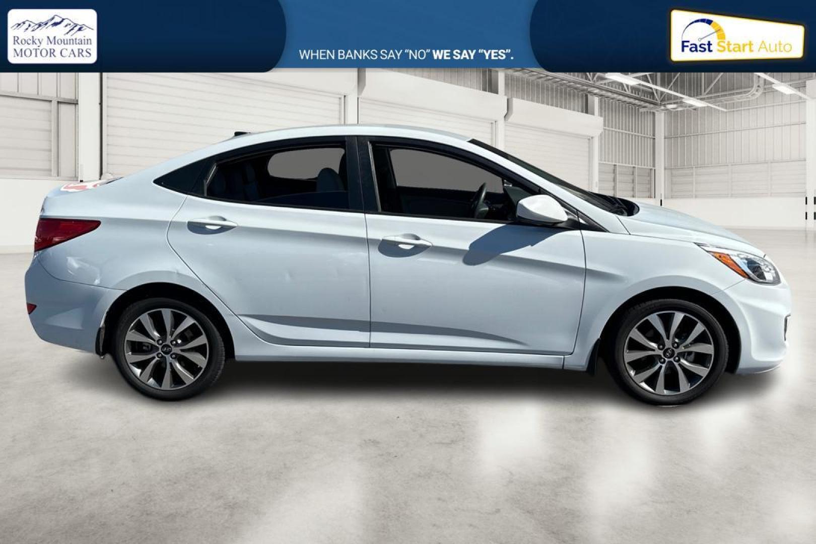 2017 White Hyundai Accent SE 4-Door 6M (KMHCT4AE6HU) with an 1.6L L4 DOHC 16V engine, 6M transmission, located at 344 S Washington Blvd, Ogden, UT, 84404, (801) 399-1799, 41.255482, -111.970848 - Photo#1