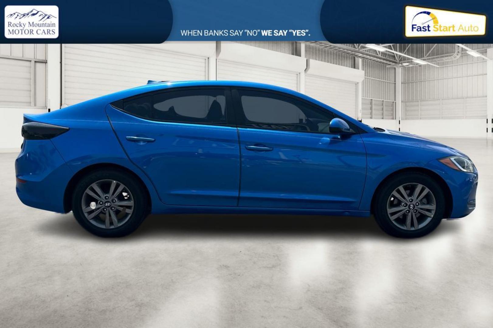 2017 Blue Hyundai Elantra Limited (5NPD84LF4HH) with an 1.8L L4 DOHC 16V engine, 6A transmission, located at 7755 State Street, Midvale, UT, 84047, (801) 753-9063, 40.610329, -111.890656 - Photo#1