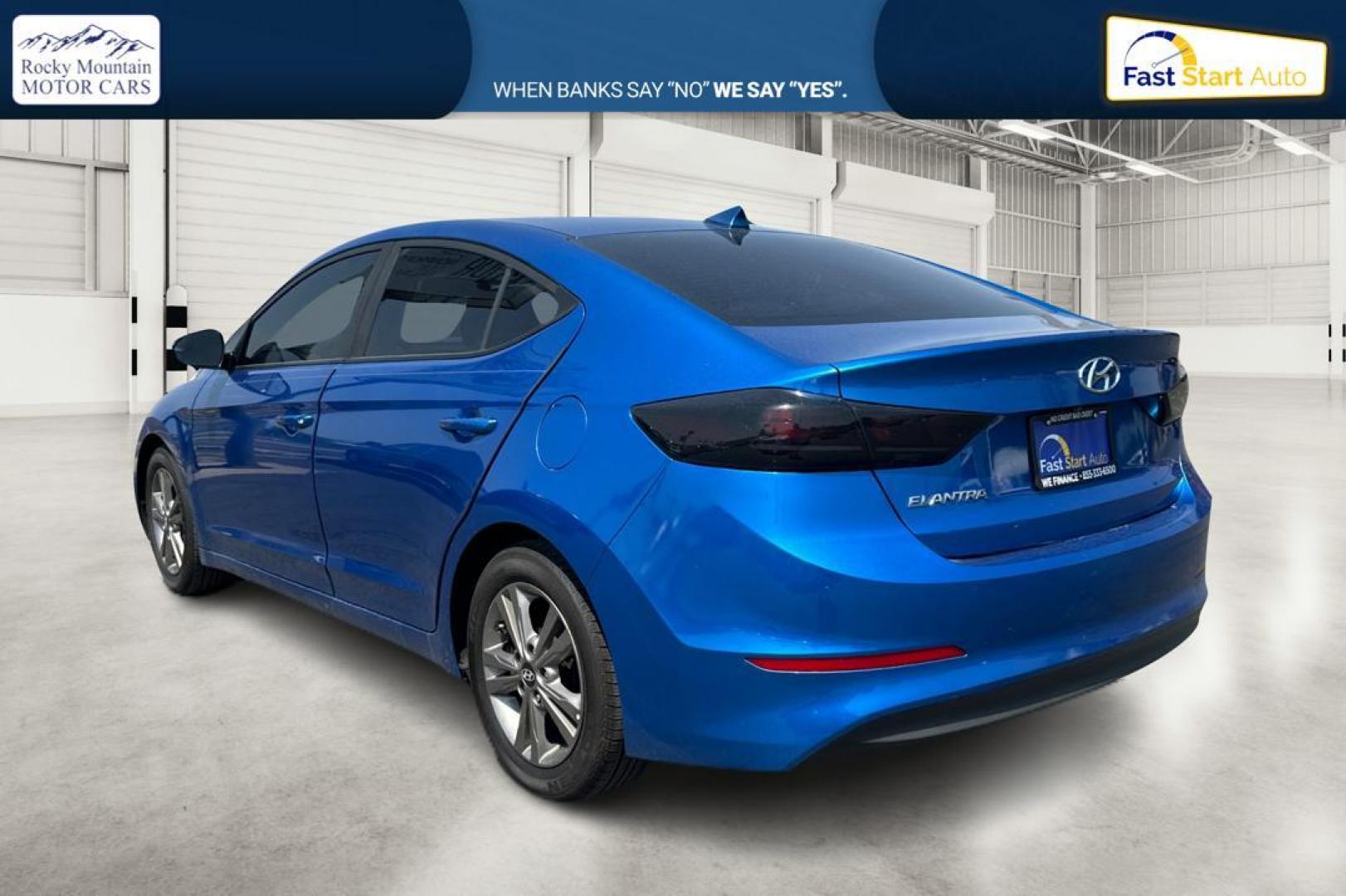 2017 Blue Hyundai Elantra Limited (5NPD84LF4HH) with an 1.8L L4 DOHC 16V engine, 6A transmission, located at 7755 State Street, Midvale, UT, 84047, (801) 753-9063, 40.610329, -111.890656 - Photo#4