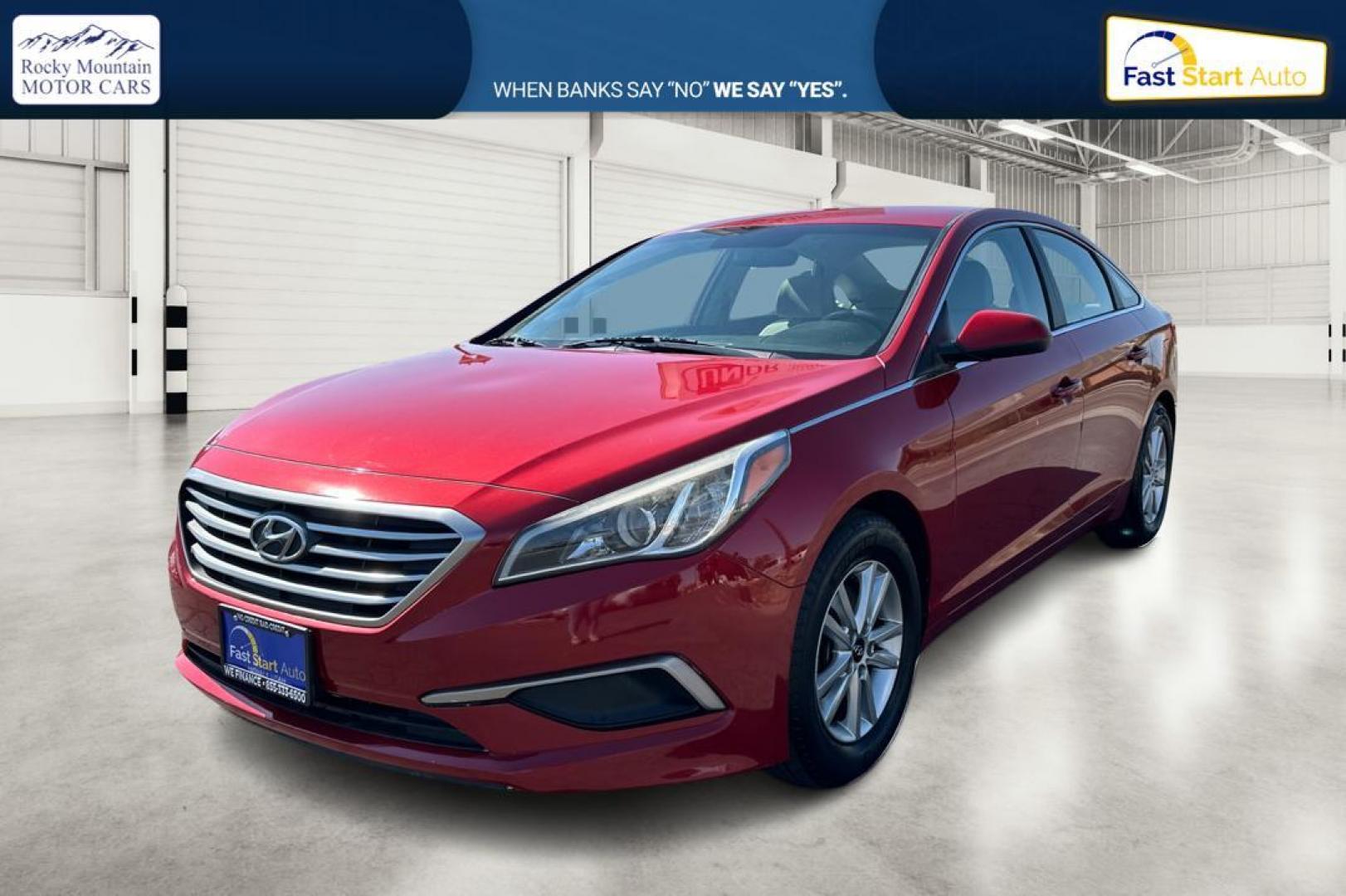 2017 Red Hyundai Sonata SE (5NPE24AF7HH) with an 2.4L L4 DOHC 16V engine, 7A transmission, located at 7755 State Street, Midvale, UT, 84047, (801) 753-9063, 40.610329, -111.890656 - Photo#8