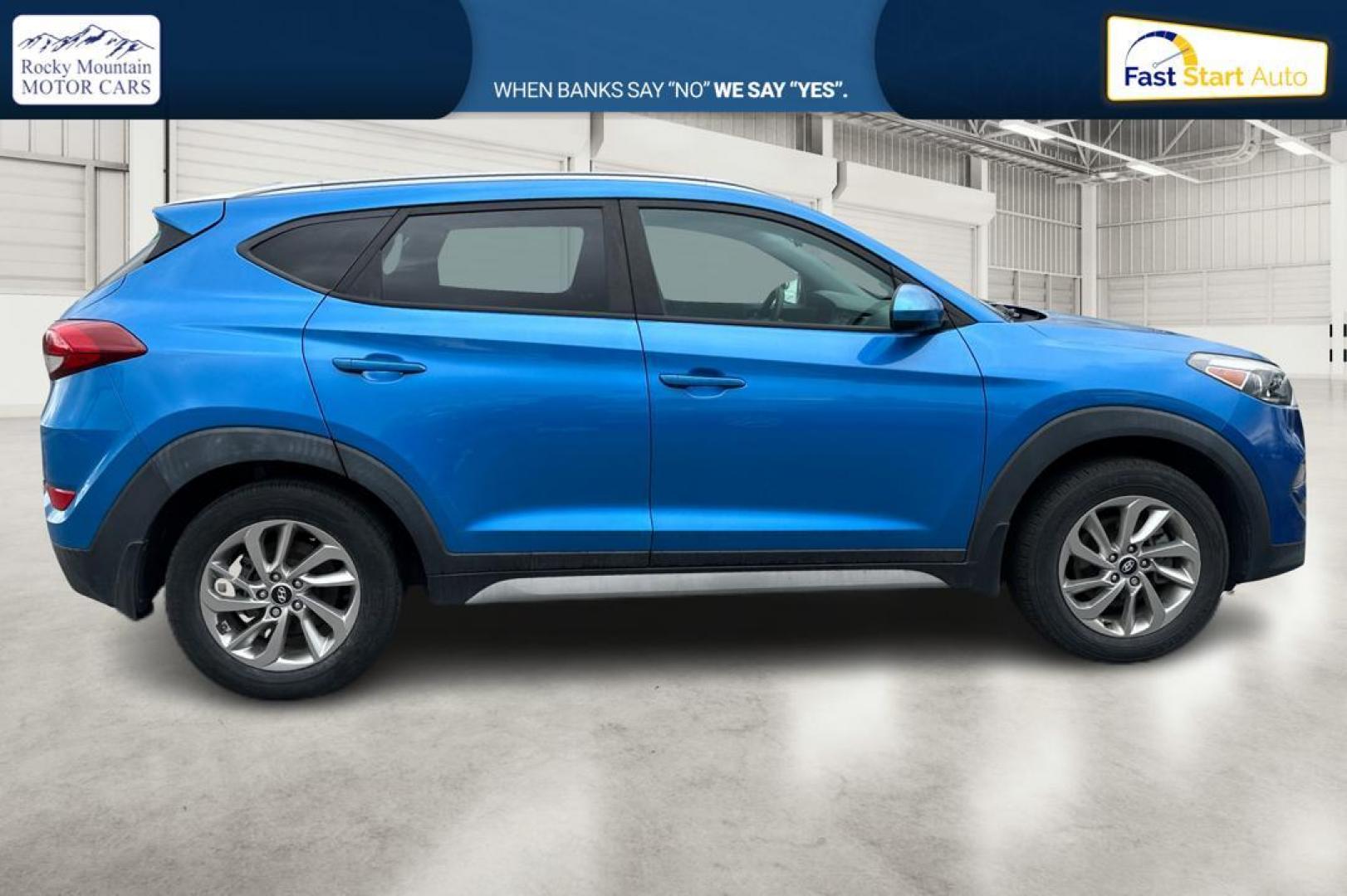 2017 Blue Hyundai Tucson SE w/Preferred Package (KM8J33A47HU) with an 2.0L L4 DOHC 16V engine, 6A transmission, located at 7755 State Street, Midvale, UT, 84047, (801) 753-9063, 40.610329, -111.890656 - Photo#1