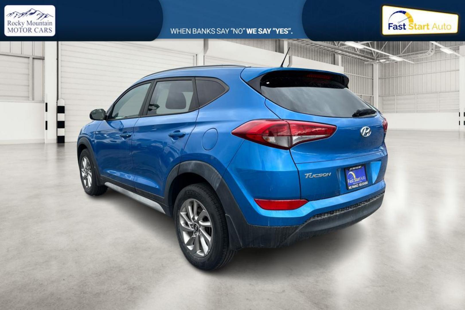 2017 Blue Hyundai Tucson SE w/Preferred Package (KM8J33A47HU) with an 2.0L L4 DOHC 16V engine, 6A transmission, located at 7755 State Street, Midvale, UT, 84047, (801) 753-9063, 40.610329, -111.890656 - Photo#4