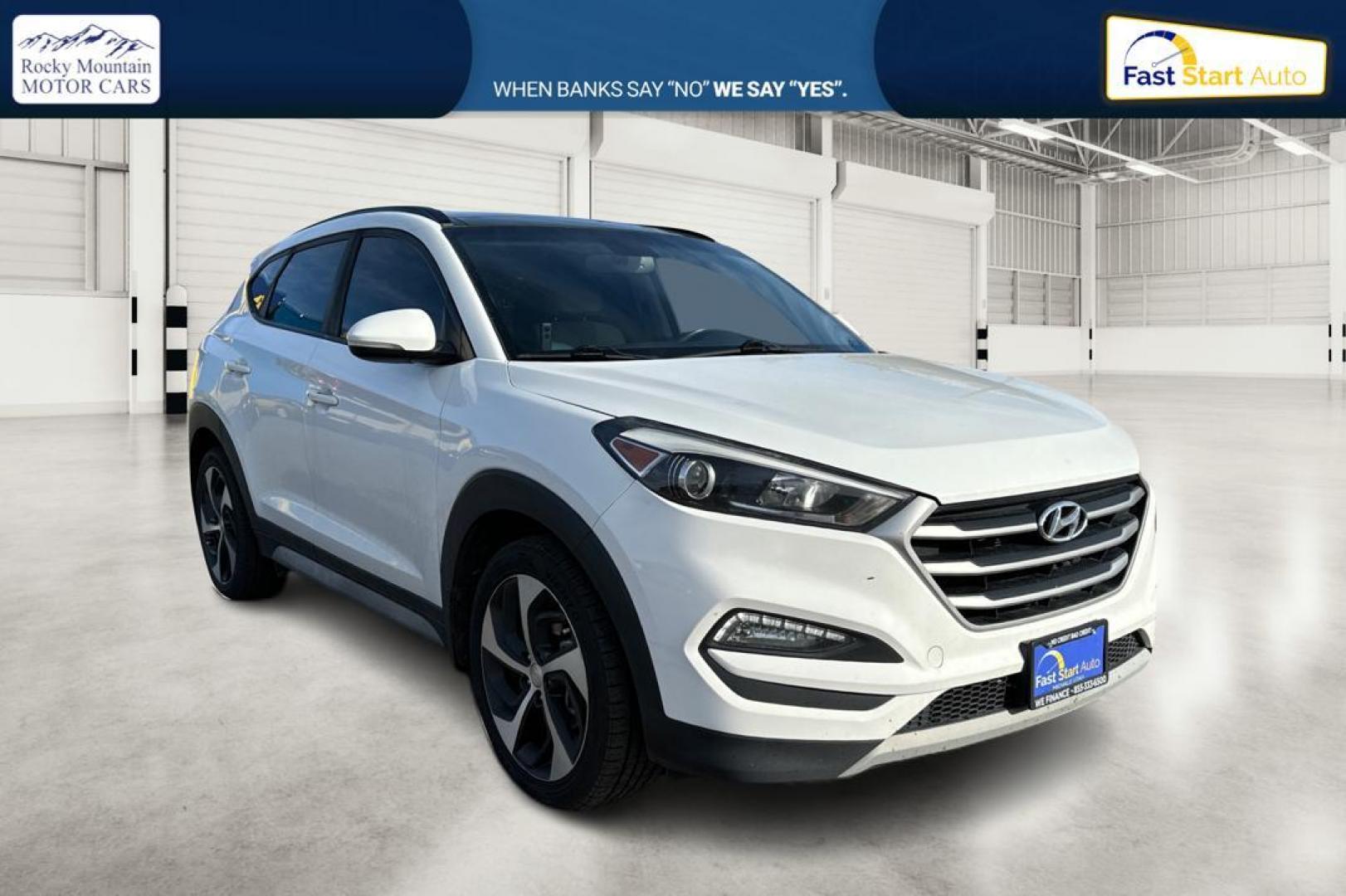 2017 White Hyundai Tucson Eco (KM8J33A21HU) with an 1.6L L4 DOHC 16V engine, 7A transmission, located at 344 S Washington Blvd, Ogden, UT, 84404, (801) 399-1799, 41.255482, -111.970848 - Photo#0