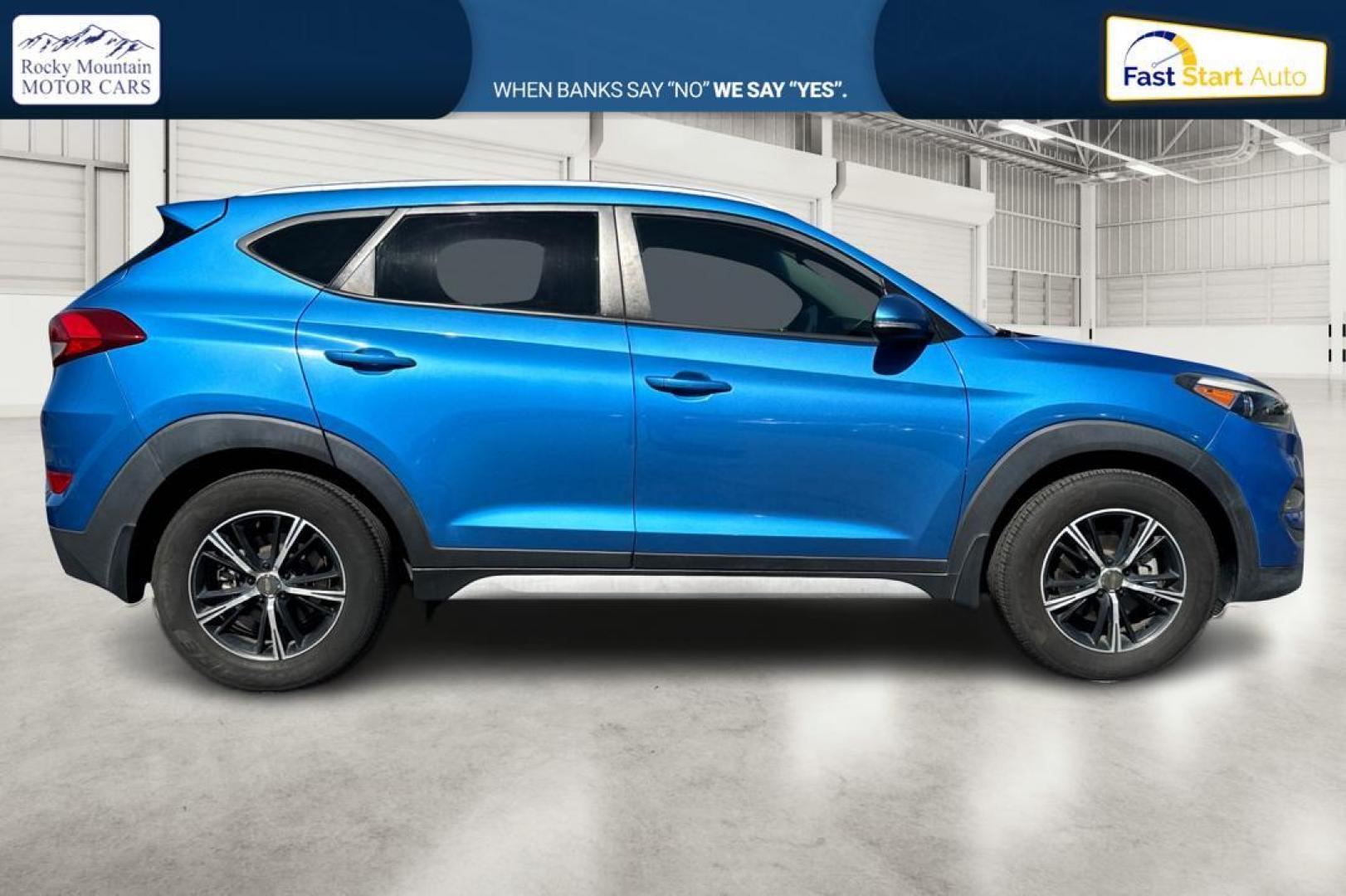 2017 Blue Hyundai Tucson Eco (KM8J33A26HU) with an 1.6L L4 DOHC 16V engine, 7A transmission, located at 767 S State Road, Pleasant Grove, UT, 84062, (801) 785-1058, 40.354839, -111.736687 - Photo#1