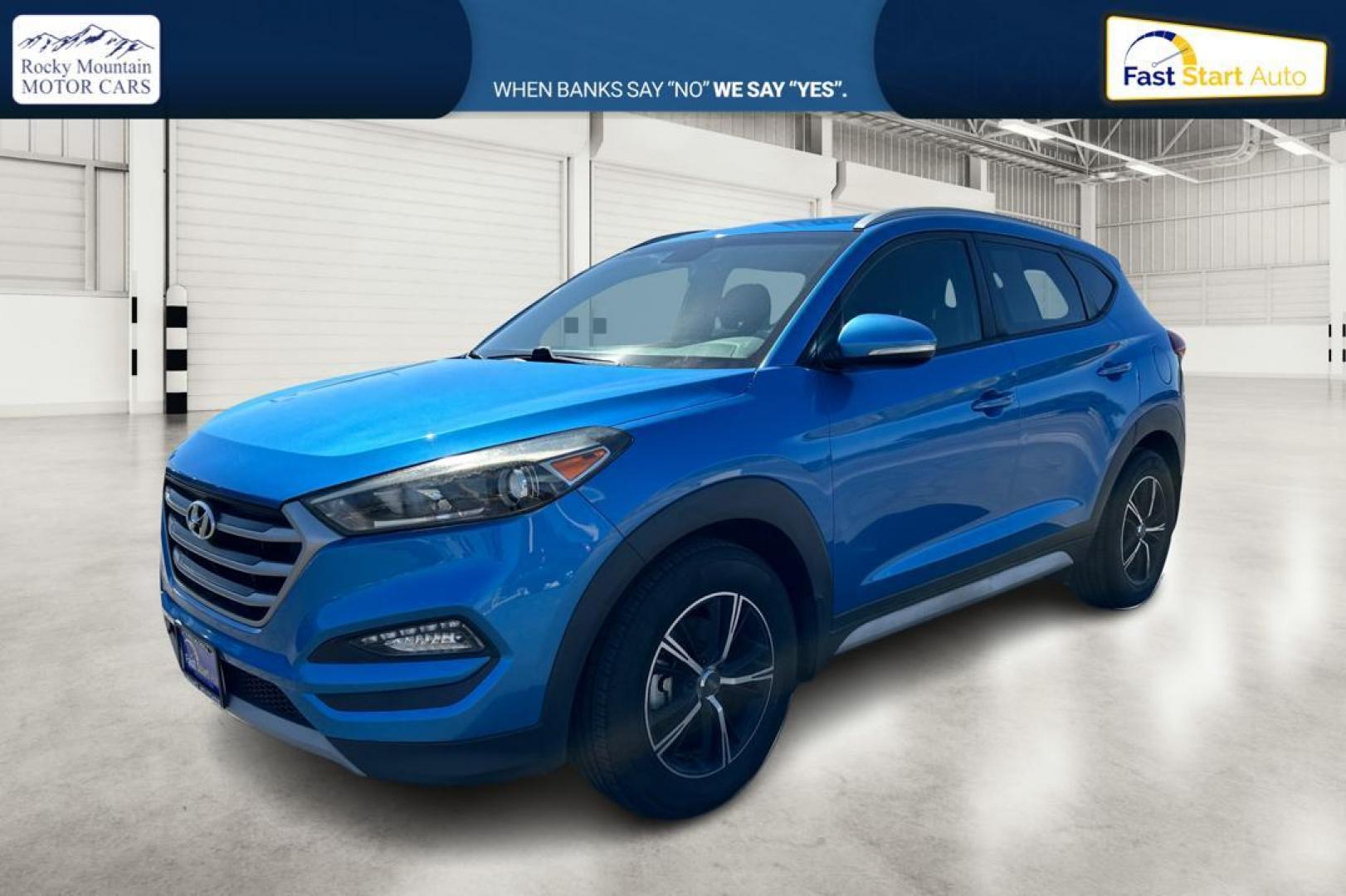 2017 Blue Hyundai Tucson Eco (KM8J33A26HU) with an 1.6L L4 DOHC 16V engine, 7A transmission, located at 767 S State Road, Pleasant Grove, UT, 84062, (801) 785-1058, 40.354839, -111.736687 - Photo#8