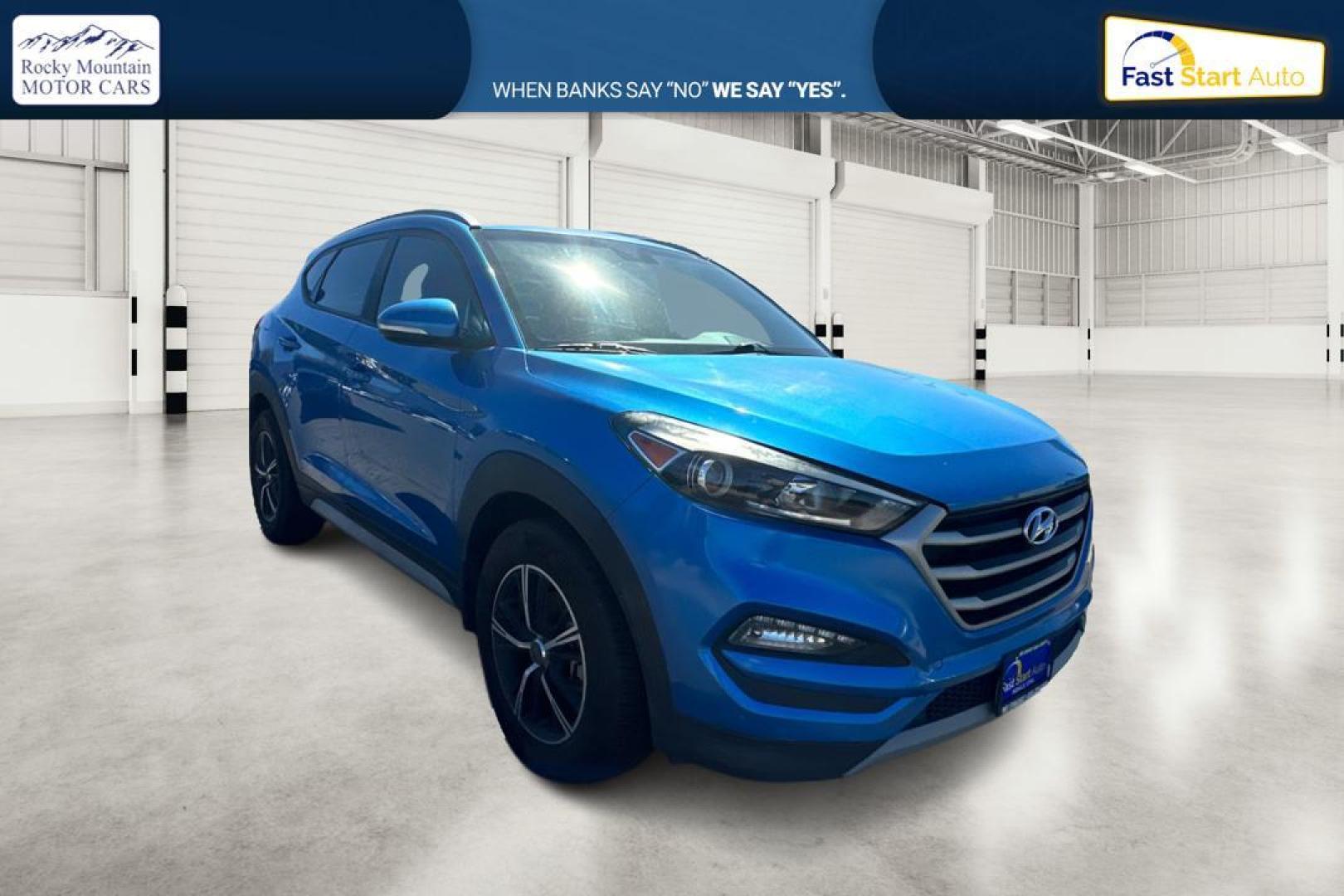 2017 Blue Hyundai Tucson Eco (KM8J33A26HU) with an 1.6L L4 DOHC 16V engine, 7A transmission, located at 767 S State Road, Pleasant Grove, UT, 84062, (801) 785-1058, 40.354839, -111.736687 - Photo#0