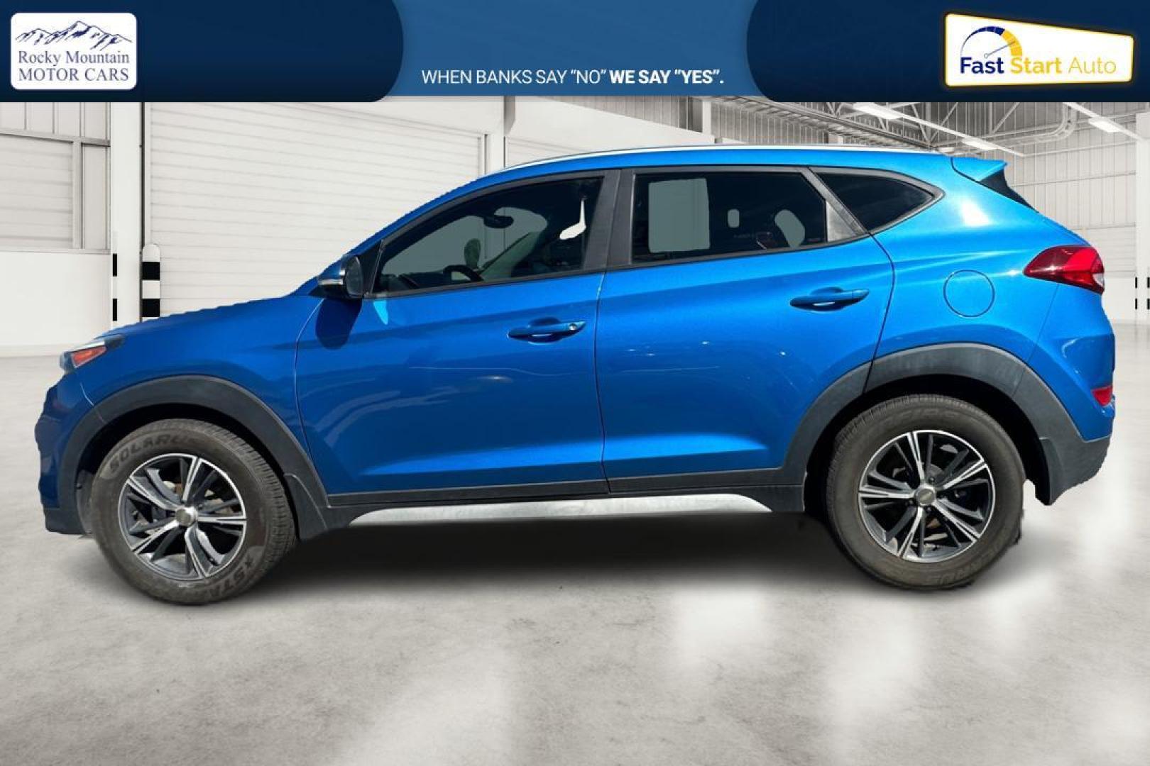 2017 Blue Hyundai Tucson Eco (KM8J33A26HU) with an 1.6L L4 DOHC 16V engine, 7A transmission, located at 767 S State Road, Pleasant Grove, UT, 84062, (801) 785-1058, 40.354839, -111.736687 - Photo#5