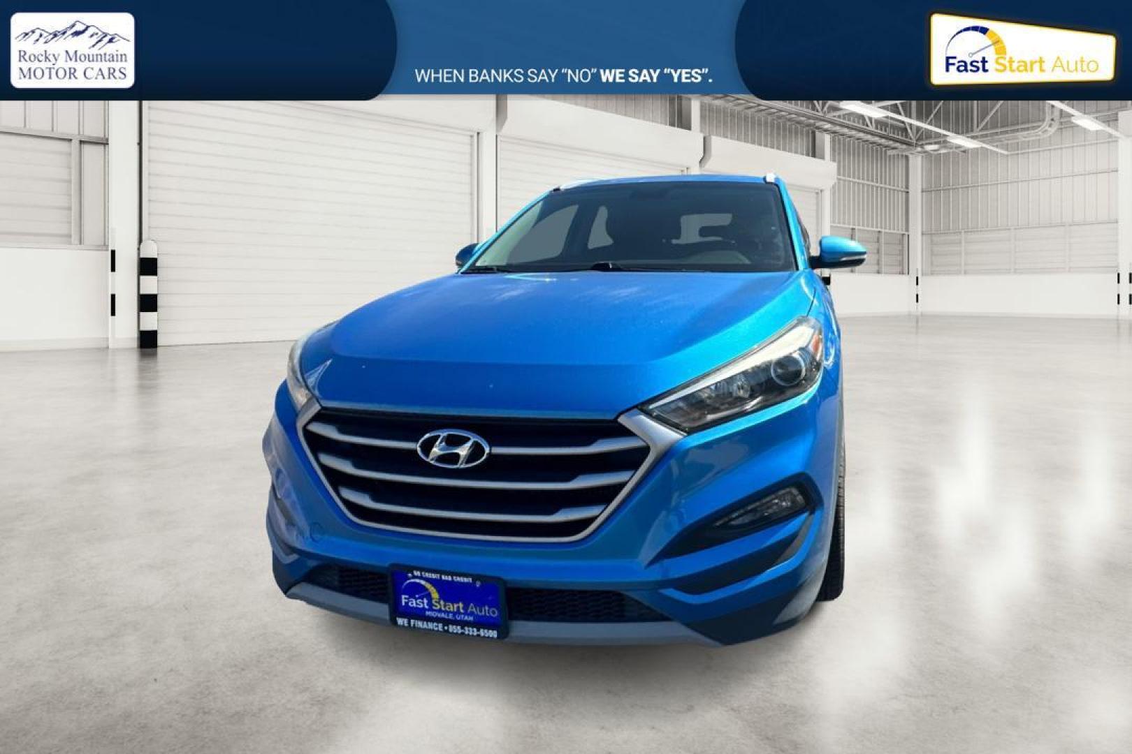 2017 Blue Hyundai Tucson Eco (KM8J33A26HU) with an 1.6L L4 DOHC 16V engine, 7A transmission, located at 767 S State Road, Pleasant Grove, UT, 84062, (801) 785-1058, 40.354839, -111.736687 - Photo#7