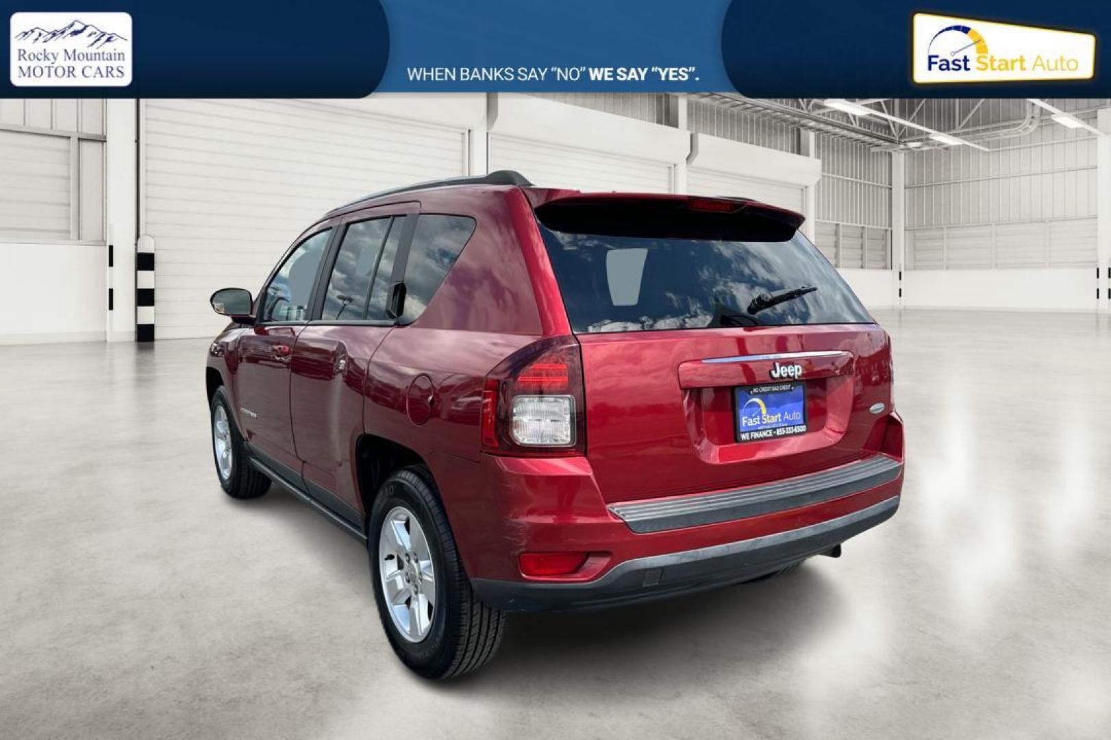 2017 Red Jeep Compass Latitude FWD (1C4NJCEB3HD) with an 2.4L L4 DOHC 16V engine, CVT transmission, located at 7755 State Street, Midvale, UT, 84047, (801) 753-9063, 40.610329, -111.890656 - Photo#4