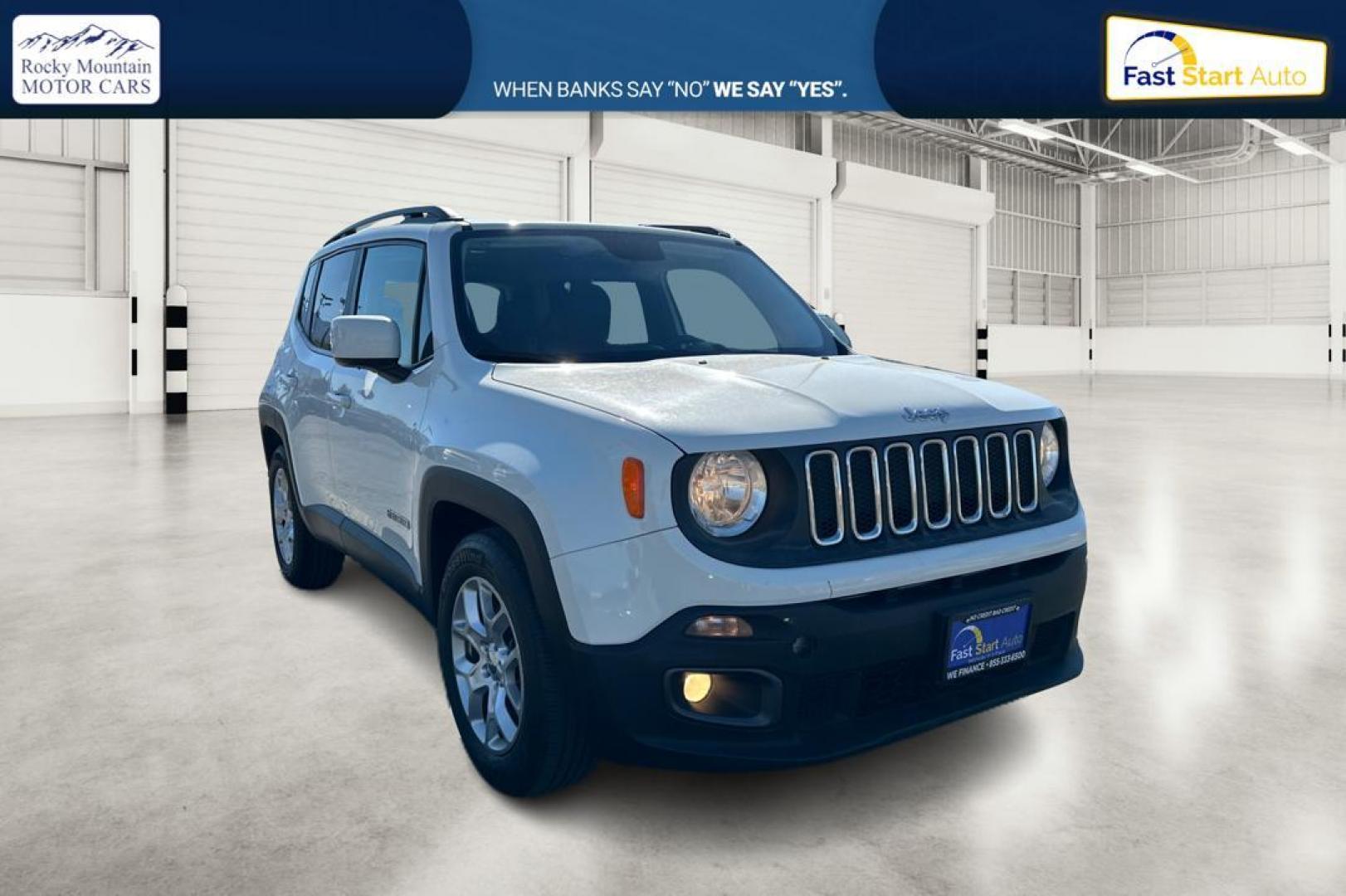 2017 White Jeep Renegade Latitude FWD (ZACCJABBXHP) with an 2.4L L4 DOHC 16V engine, 6M transmission, located at 344 S Washington Blvd, Ogden, UT, 84404, (801) 399-1799, 41.255482, -111.970848 - Photo#0