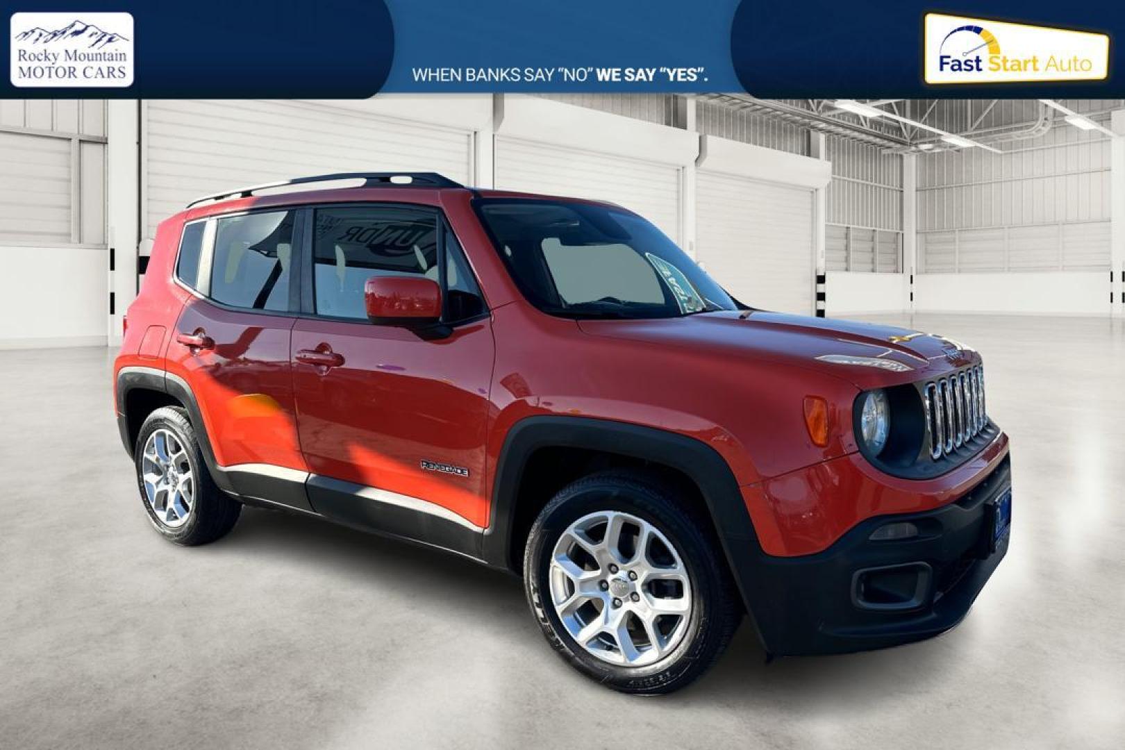 2017 Orange Jeep Renegade Latitude FWD (ZACCJABB6HP) with an 2.4L L4 DOHC 16V engine, 6M transmission, located at 7755 State Street, Midvale, UT, 84047, (801) 753-9063, 40.610329, -111.890656 - Photo#0