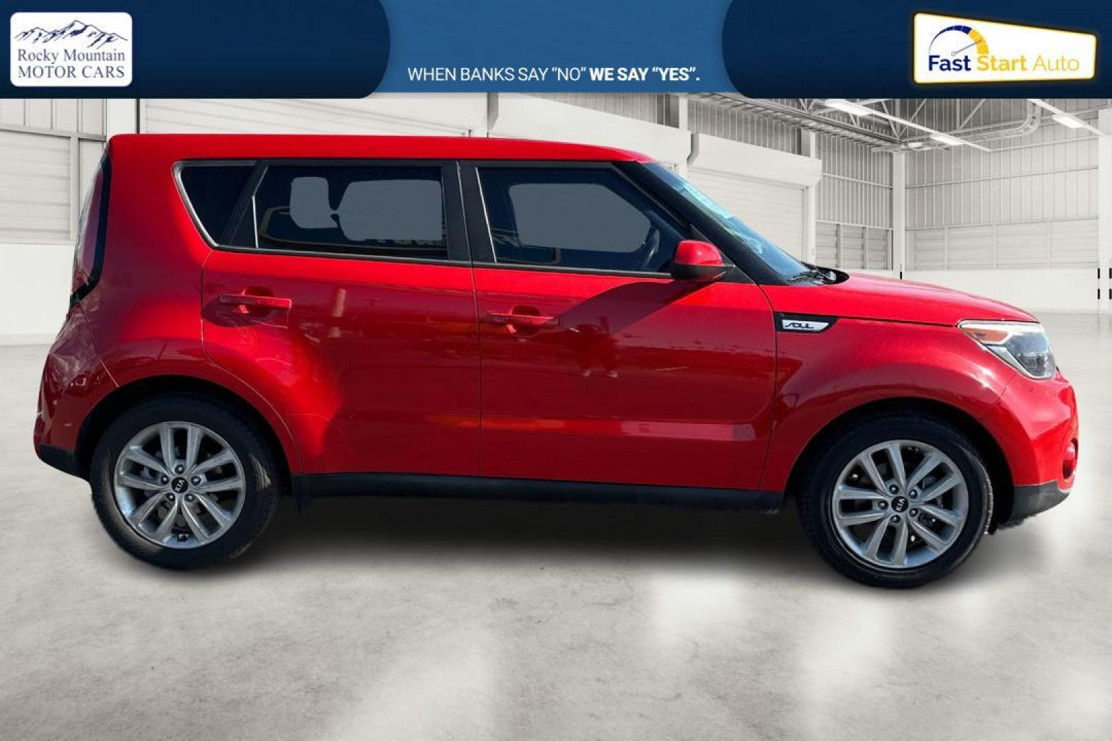 2017 Red Kia Soul + (KNDJP3A51H7) with an 2.0L L4 DOHC 16V engine, 6A transmission, located at 7755 State Street, Midvale, UT, 84047, (801) 753-9063, 40.610329, -111.890656 - Photo#1