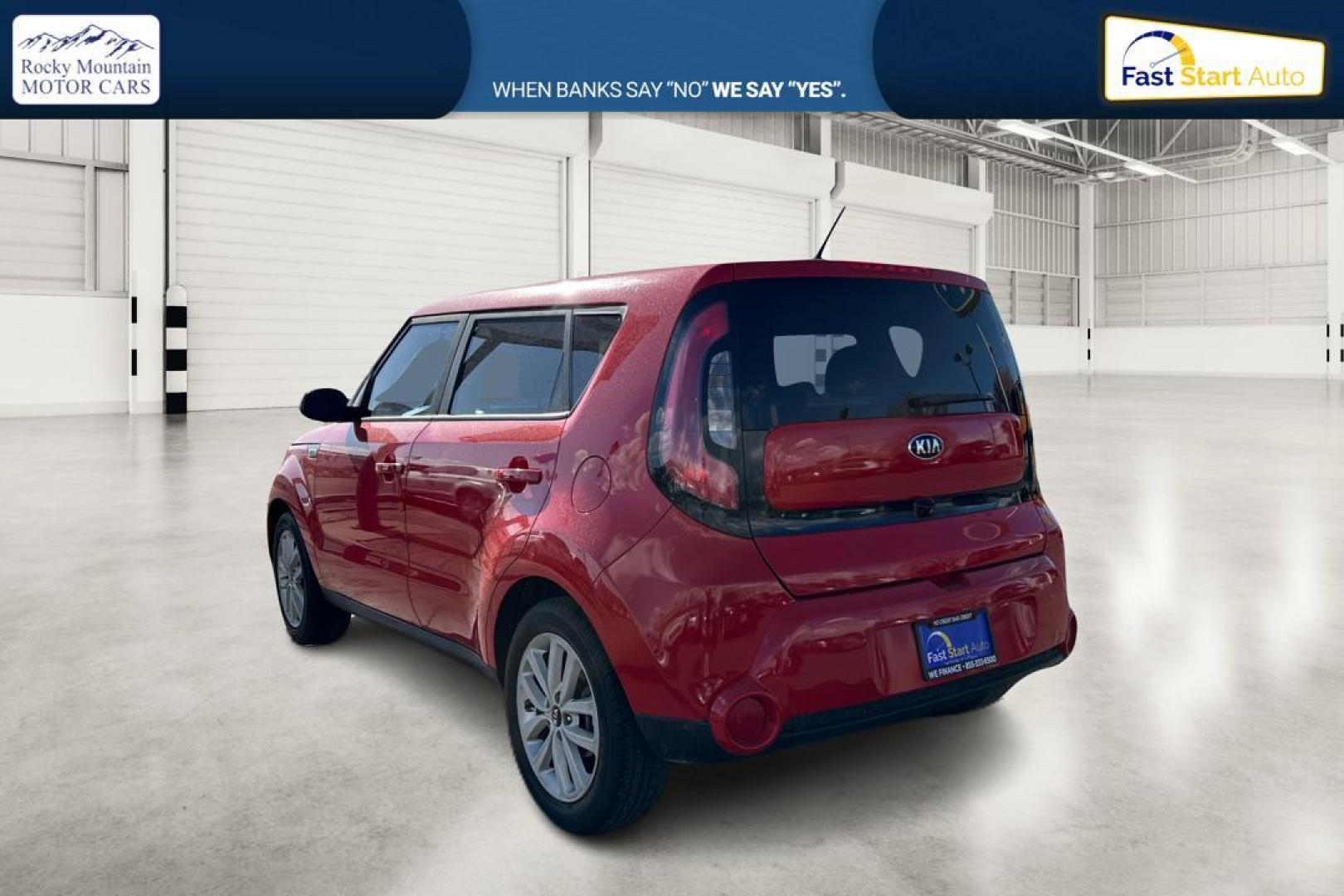 2017 Red Kia Soul + (KNDJP3A51H7) with an 2.0L L4 DOHC 16V engine, 6A transmission, located at 7755 State Street, Midvale, UT, 84047, (801) 753-9063, 40.610329, -111.890656 - Photo#4