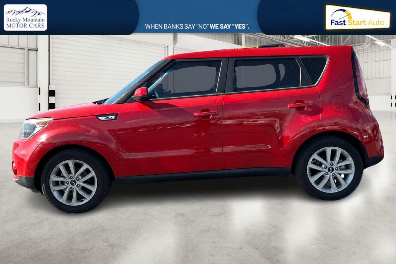 2017 Red Kia Soul + (KNDJP3A51H7) with an 2.0L L4 DOHC 16V engine, 6A transmission, located at 7755 State Street, Midvale, UT, 84047, (801) 753-9063, 40.610329, -111.890656 - Photo#5