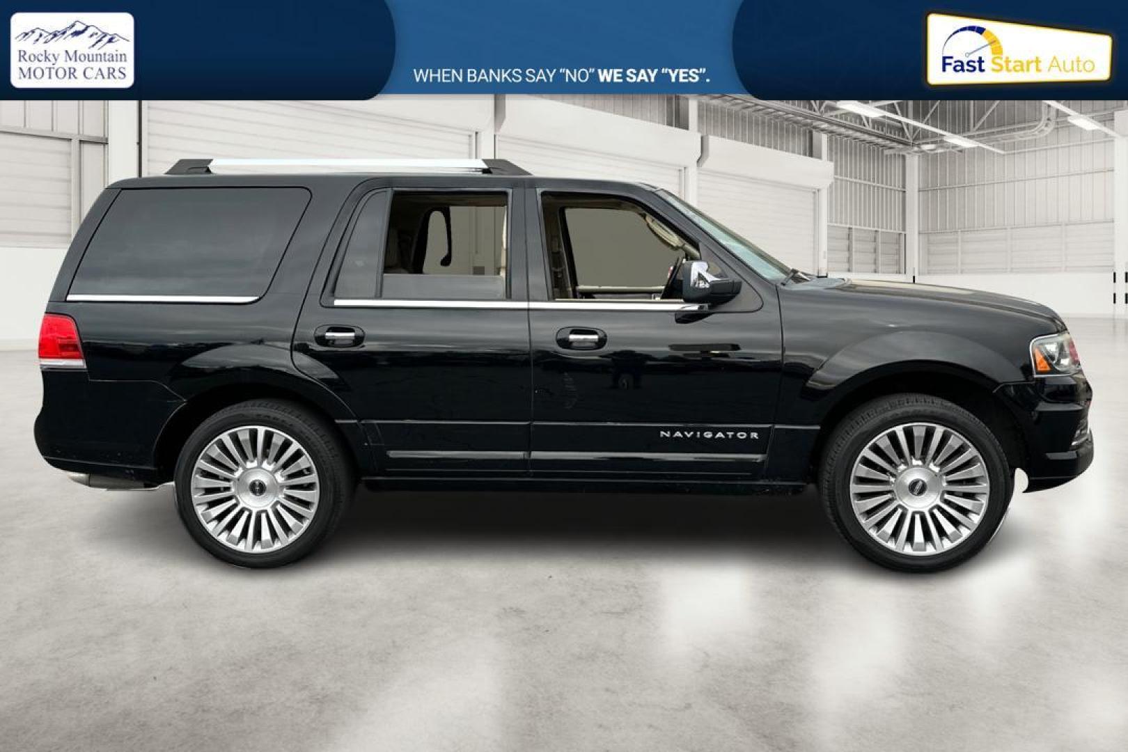 2017 Black Lincoln Navigator Reserve 2WD (5LMJJ2KT8HE) with an 3.5L V6 DOHC 24V FFV engine, 6A transmission, located at 7755 State Street, Midvale, UT, 84047, (801) 753-9063, 40.610329, -111.890656 - Photo#1