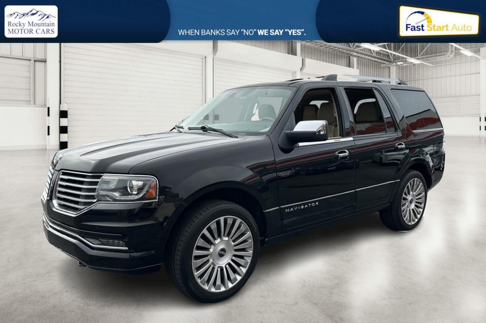 2017 Black Lincoln Navigator Reserve 2WD (5LMJJ2KT8HE) with an 3.5L V6 DOHC 24V FFV engine, 6A transmission, located at 7755 State Street, Midvale, UT, 84047, (801) 753-9063, 40.610329, -111.890656 - Photo#8