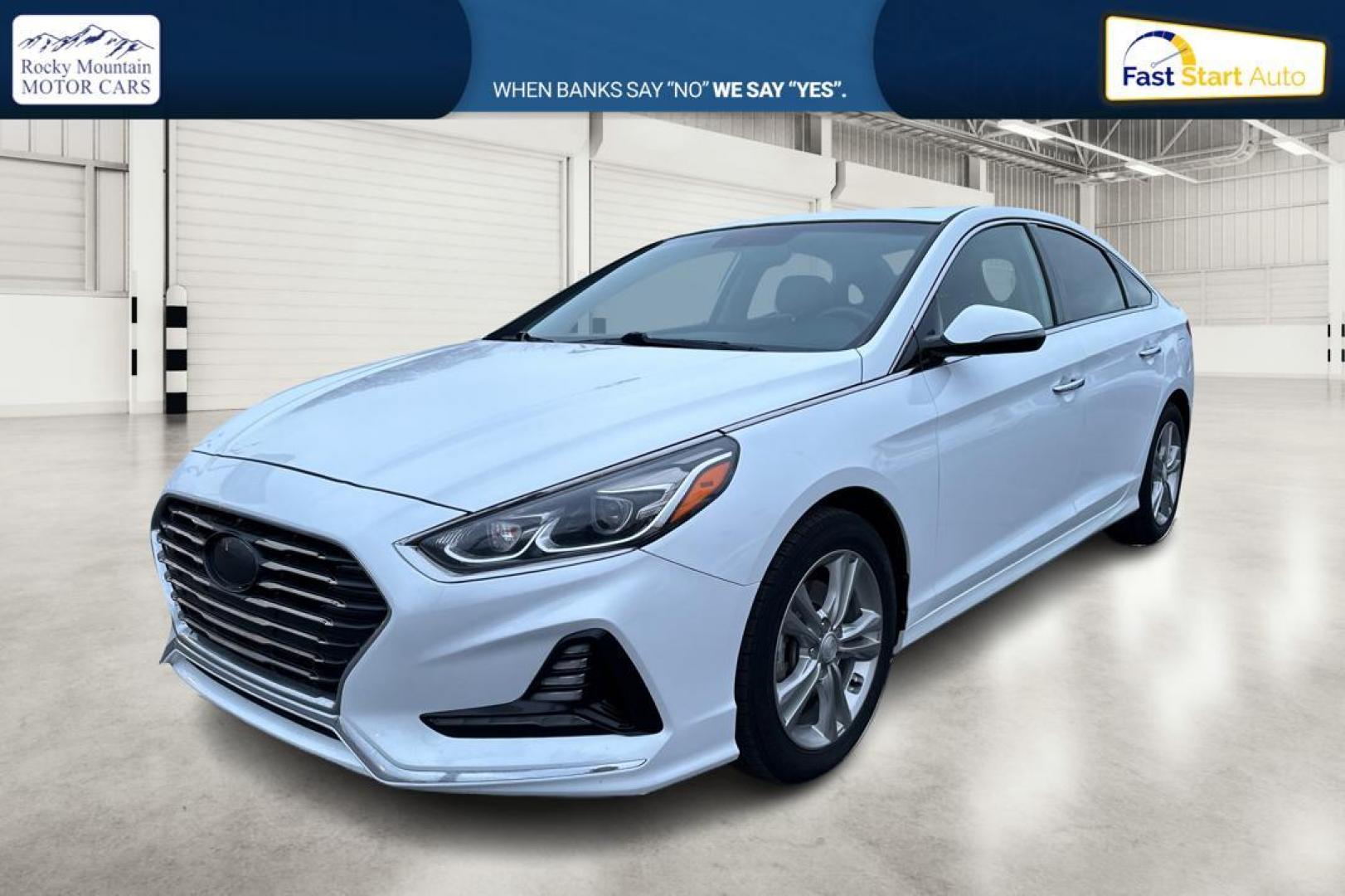 2018 White Hyundai Sonata Sport (5NPE34AF1JH) with an 2.4L L4 DOHC 16V engine, 6A transmission, located at 7755 State Street, Midvale, UT, 84047, (801) 753-9063, 40.610329, -111.890656 - Photo#8