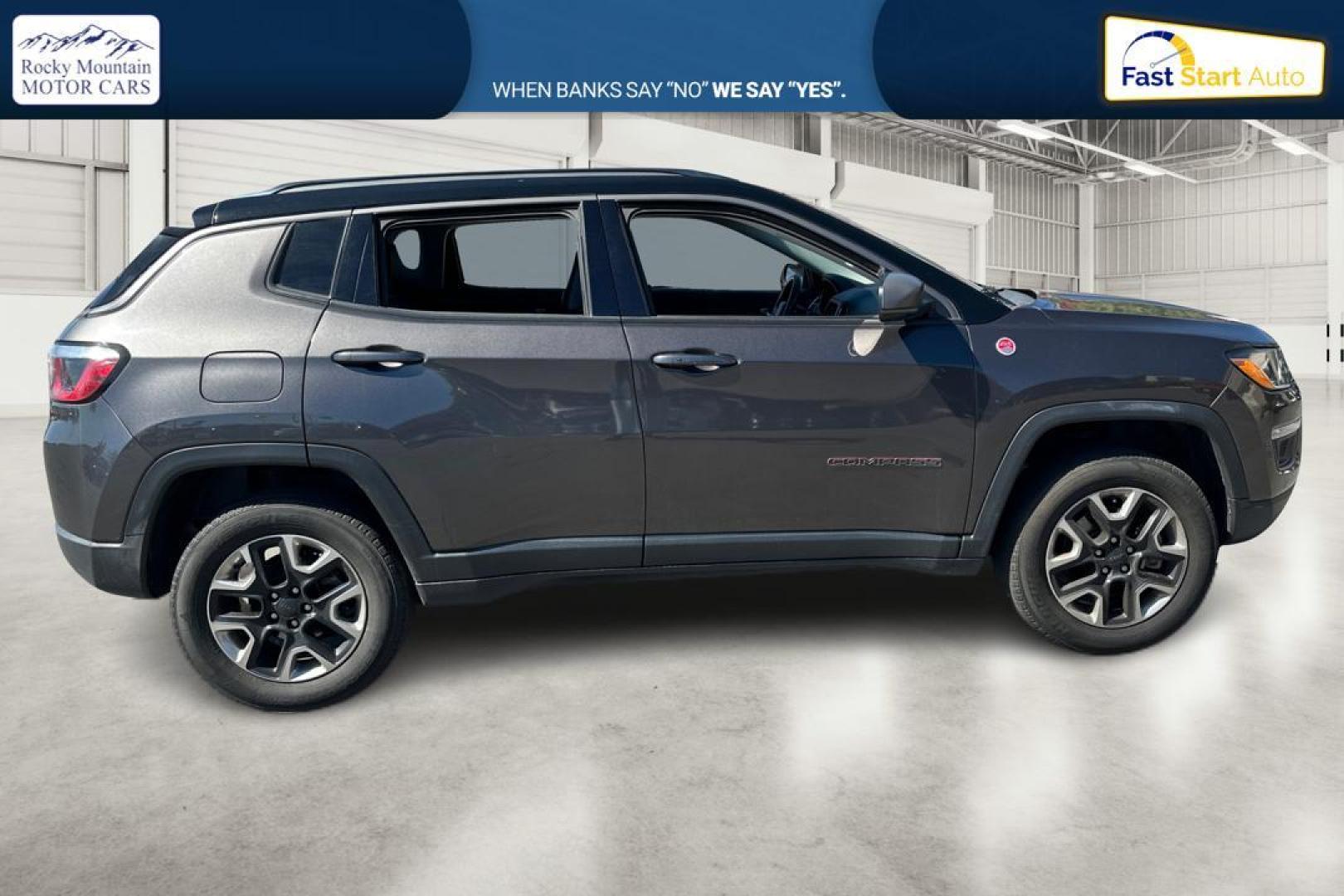 2018 Gray Jeep Compass Limited 4WD (3C4NJDDB2JT) with an 2.4L L4 DOHC 16V engine, CVT transmission, located at 7755 State Street, Midvale, UT, 84047, (801) 753-9063, 40.610329, -111.890656 - Photo#1