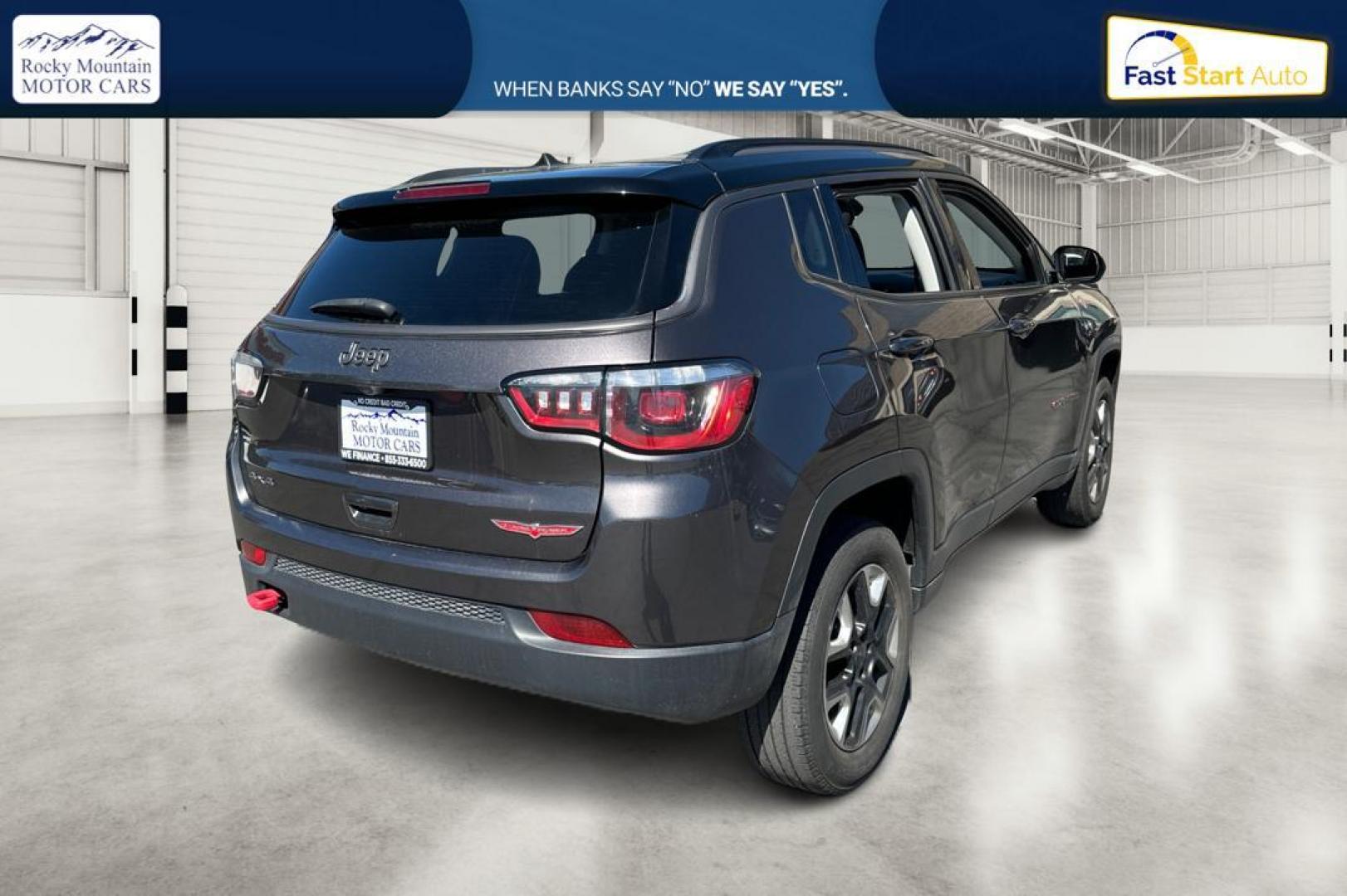 2018 Gray Jeep Compass Limited 4WD (3C4NJDDB2JT) with an 2.4L L4 DOHC 16V engine, CVT transmission, located at 7755 State Street, Midvale, UT, 84047, (801) 753-9063, 40.610329, -111.890656 - Photo#2