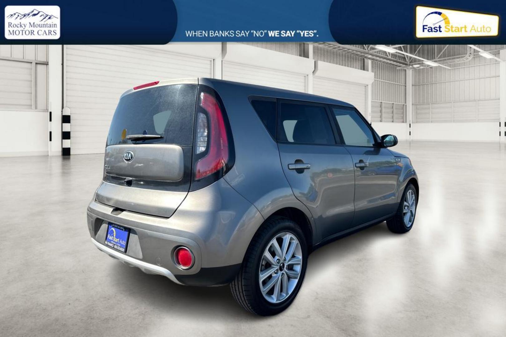 2018 Gray Kia Soul + (KNDJP3A56J7) with an 2.0L L4 DOHC 16V engine, 6A transmission, located at 7755 State Street, Midvale, UT, 84047, (801) 753-9063, 40.610329, -111.890656 - Photo#2