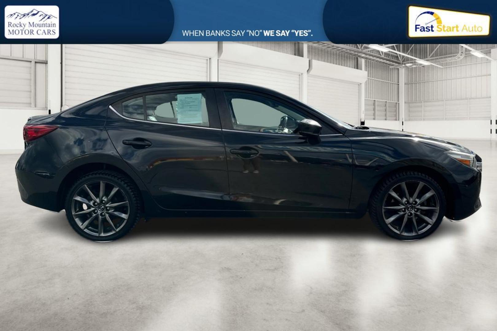 2018 Black Mazda MAZDA3 s Touring AT 4-Door (3MZBN1V30JM) with an 2.5L L4 DOHC 16V engine, 6A transmission, located at 7755 State Street, Midvale, UT, 84047, (801) 753-9063, 40.610329, -111.890656 - Photo#1