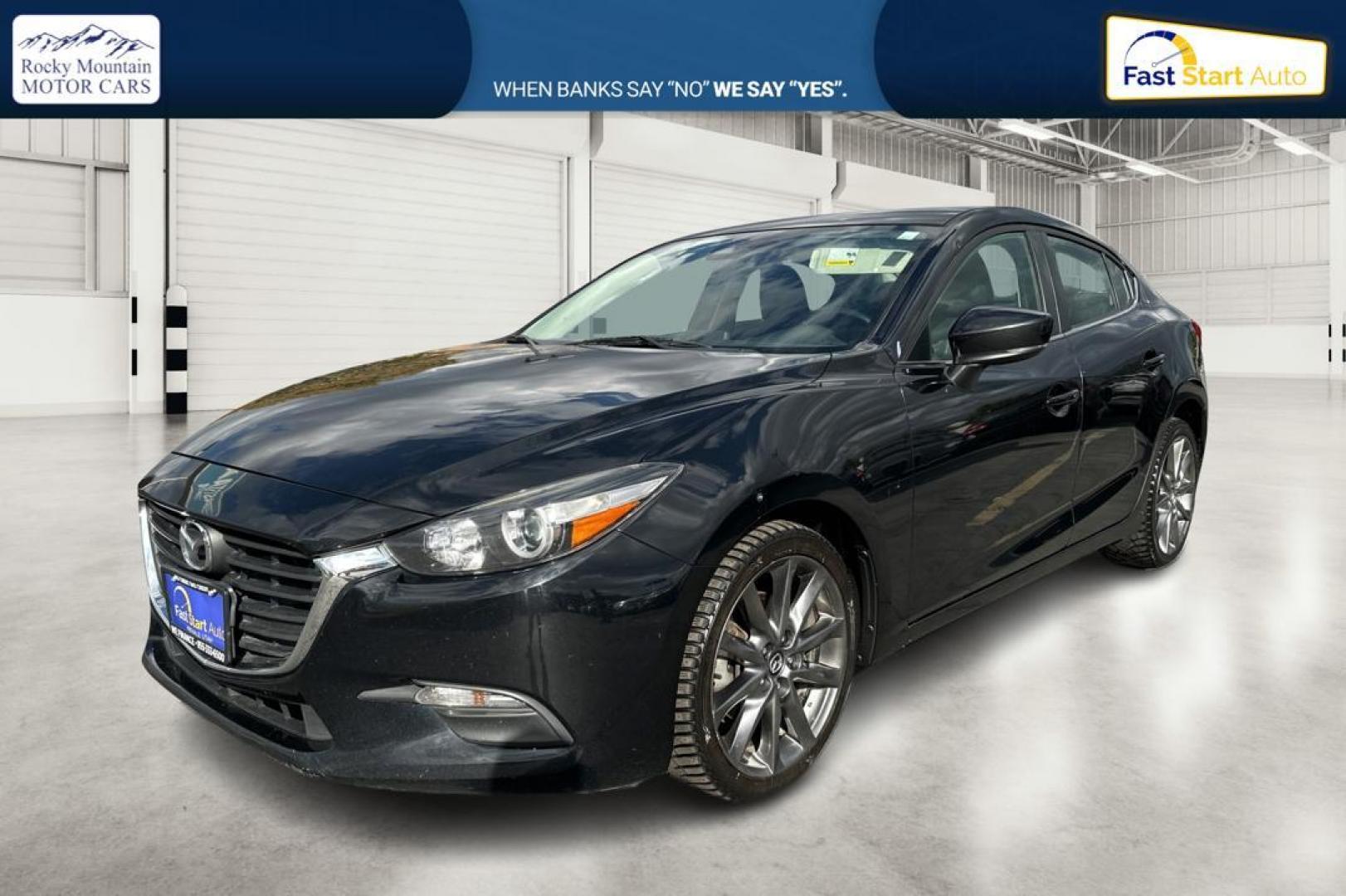 2018 Black Mazda MAZDA3 s Touring AT 4-Door (3MZBN1V30JM) with an 2.5L L4 DOHC 16V engine, 6A transmission, located at 7755 State Street, Midvale, UT, 84047, (801) 753-9063, 40.610329, -111.890656 - Photo#8