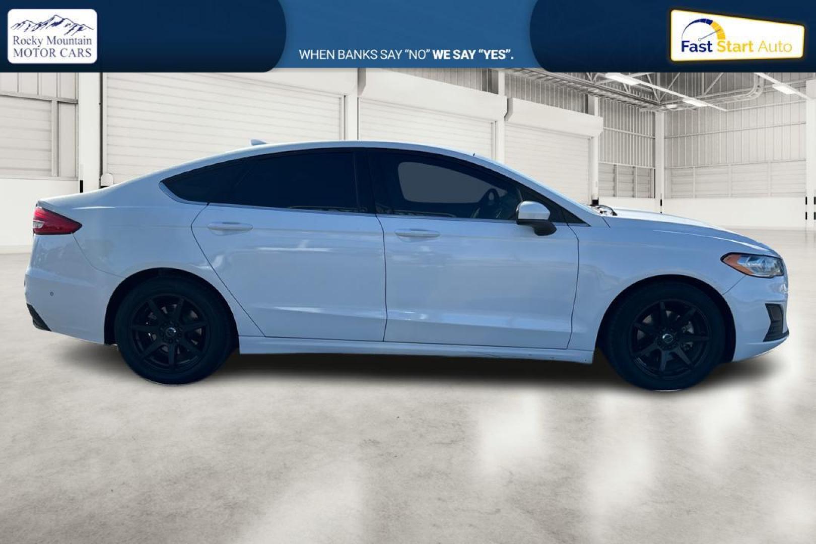 2019 White Ford Fusion SE (3FA6P0HD1KR) with an 1.5L L4 DOHC 16V engine, 6A transmission, located at 7755 State Street, Midvale, UT, 84047, (801) 753-9063, 40.610329, -111.890656 - Photo#1