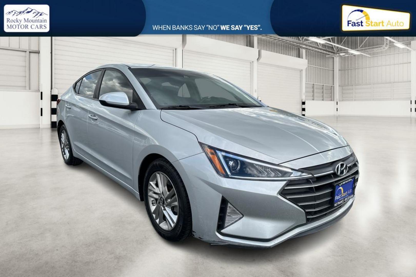 2019 Silver Hyundai Elantra Limited (5NPD84LF0KH) with an 1.8L L4 DOHC 16V engine, 6A transmission, located at 767 S State Road, Pleasant Grove, UT, 84062, (801) 785-1058, 40.354839, -111.736687 - Photo#0