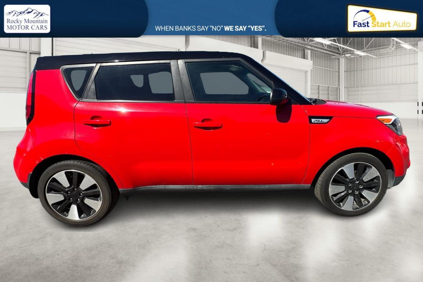 2019 Red Kia Soul + (KNDJP3A53K7) with an 2.0L L4 DOHC 16V engine, 6A transmission, located at 767 S State Road, Pleasant Grove, UT, 84062, (801) 785-1058, 40.354839, -111.736687 - Photo#1